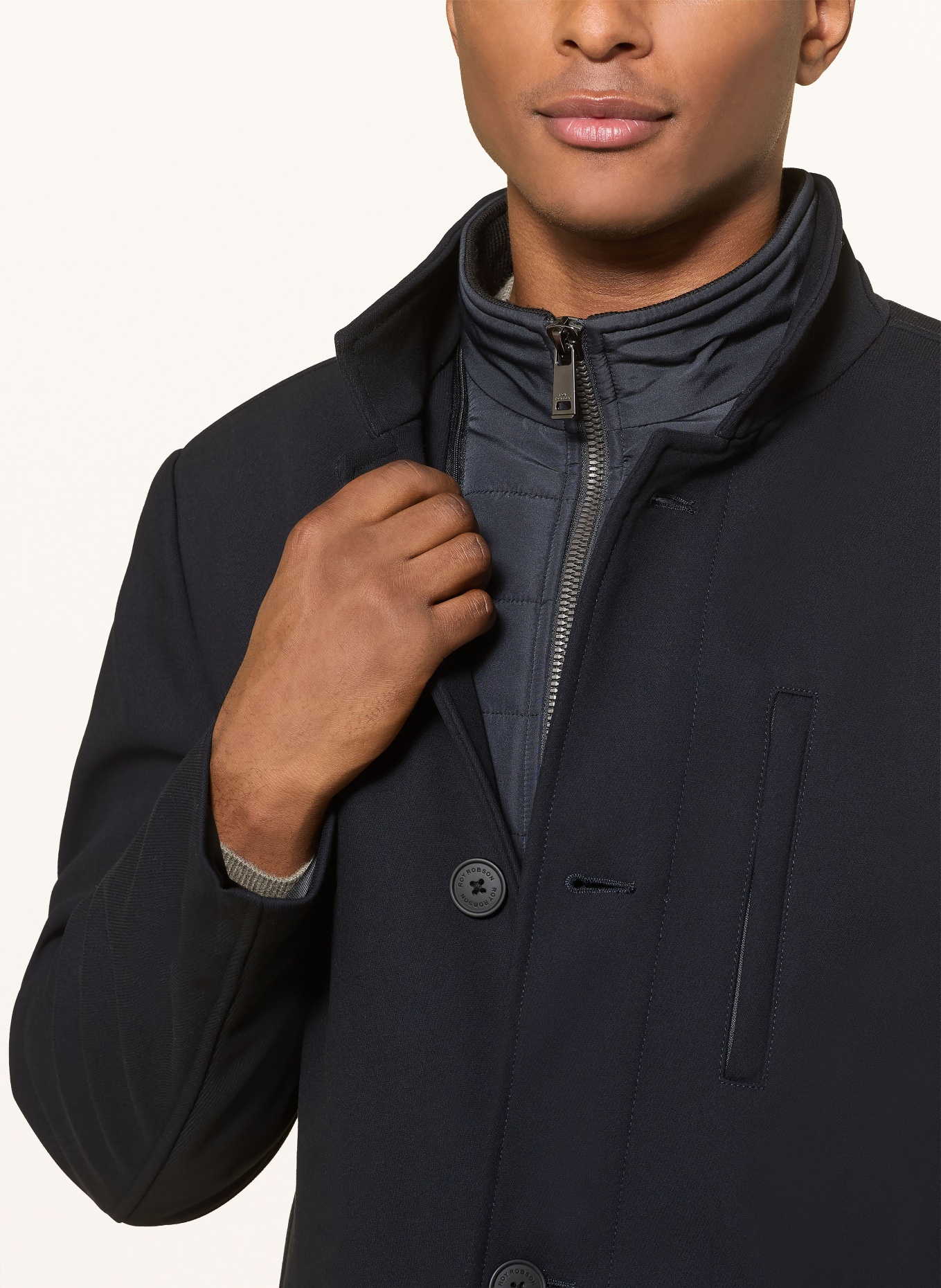 ROY ROBSON Manteau avec cache amovible: BLEU FONCÉ