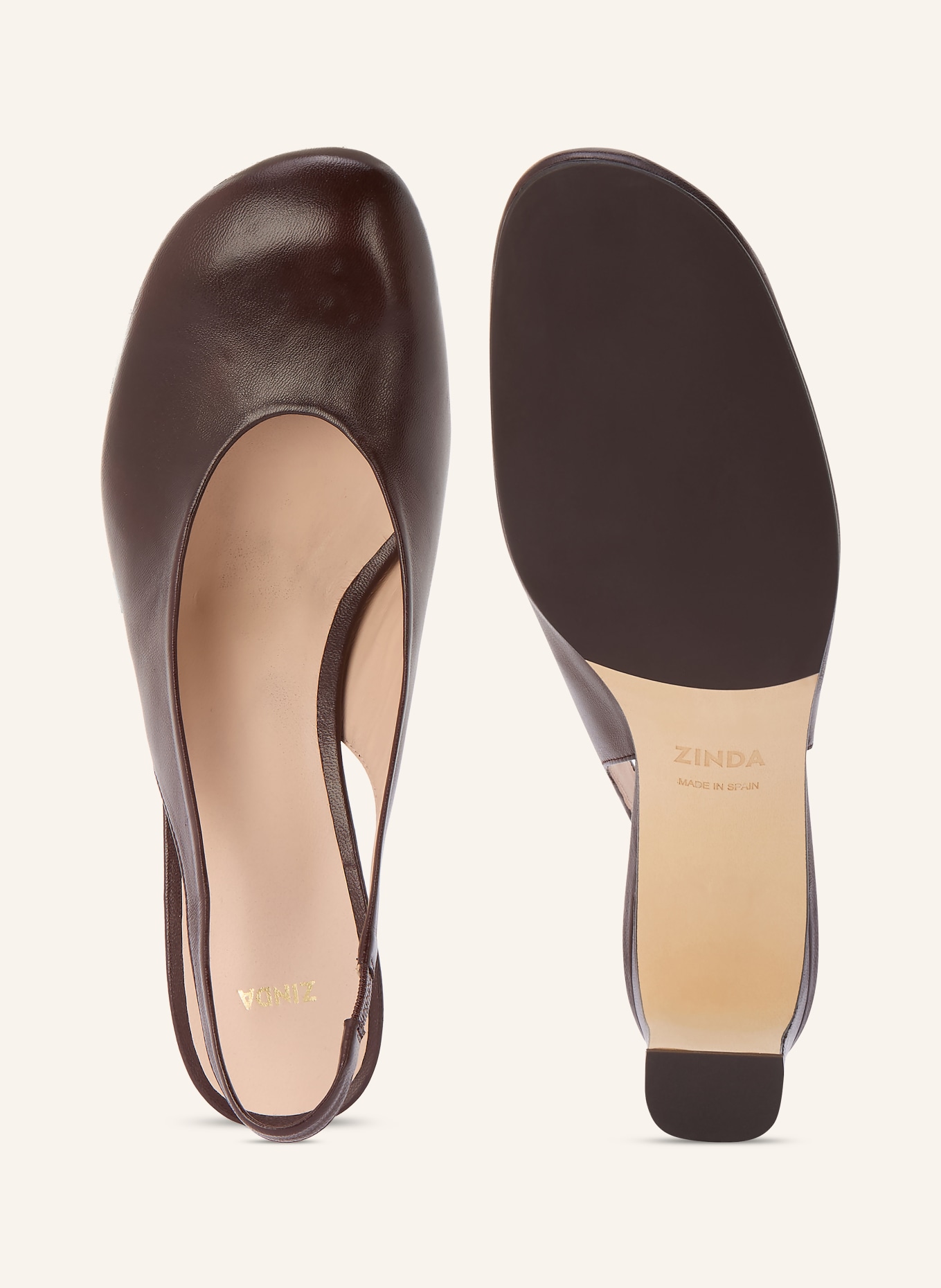 ZINDA Slingpumps MONIK: DUNKELBRAUN