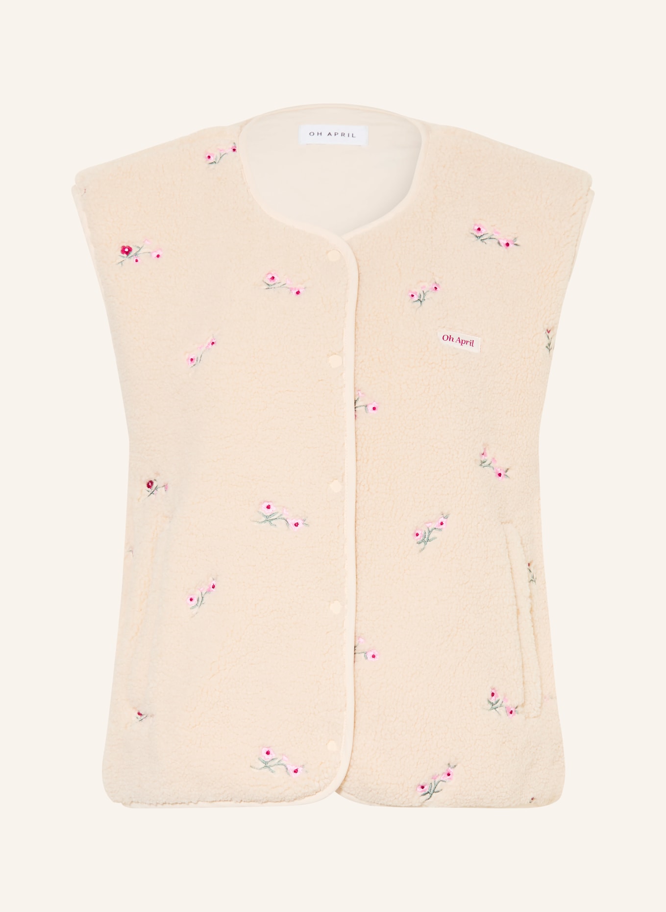 OH APRIL Kamizelka z futerkiem MAGNOLIA: KREMOWY / RÓŻOWY / OLIWKOWY