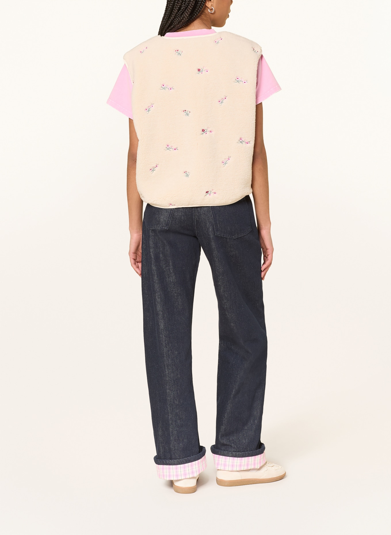 OH APRIL Kamizelka z futerkiem MAGNOLIA: KREMOWY / RÓŻOWY / OLIWKOWY