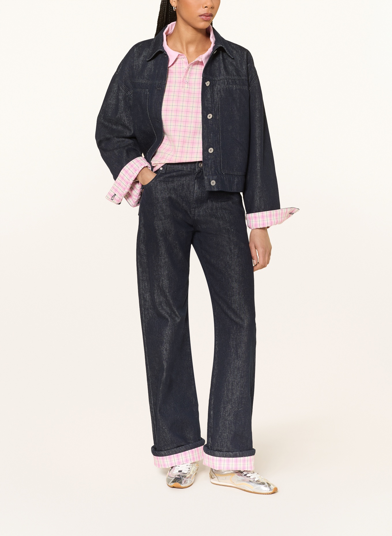 OH APRIL Dżinsy z szerokimi nogawkami EMELIE: 2019  Denim Dark Blue