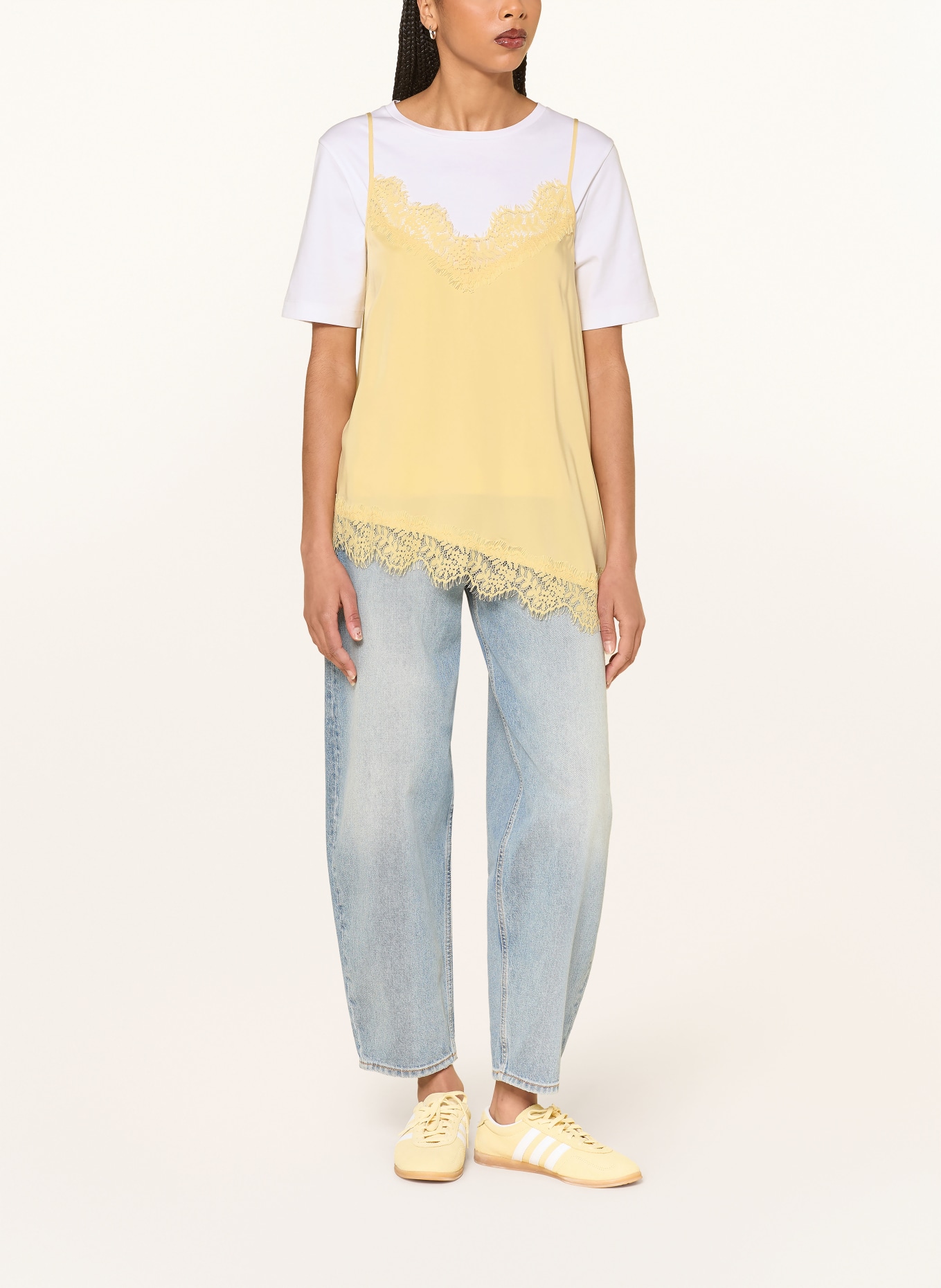 OH APRIL Satintop TAMI mit Spitze: GELB