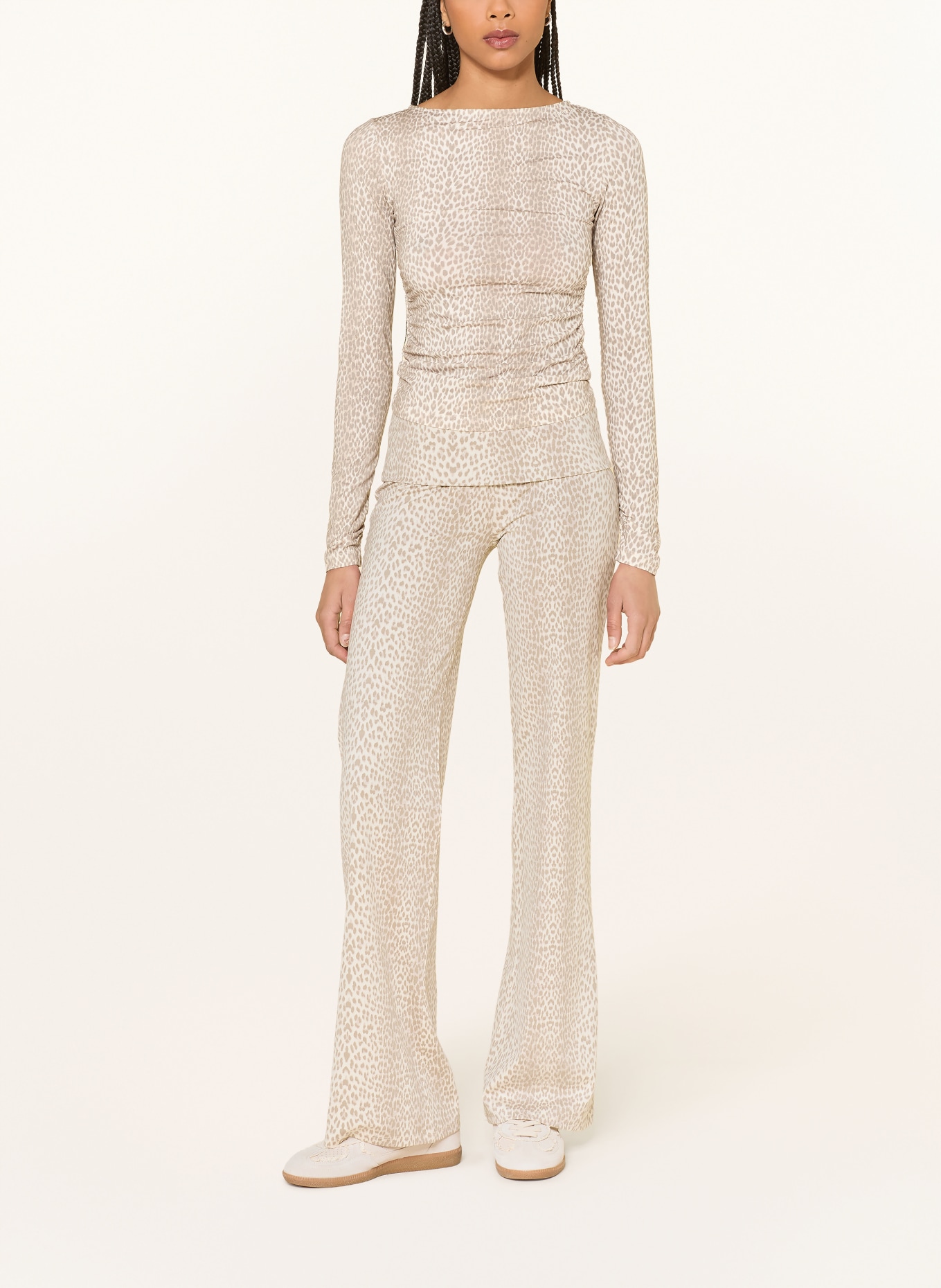 OH APRIL Dlouhé rukávy MAEVE: BÉŽOVÁ / ČERNOŠEDÁ