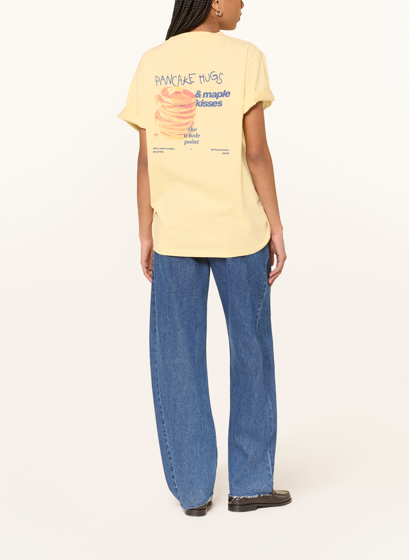 OH APRIL Oversized tričko PANCAKE: TMAVĚ ŽLUTÁ