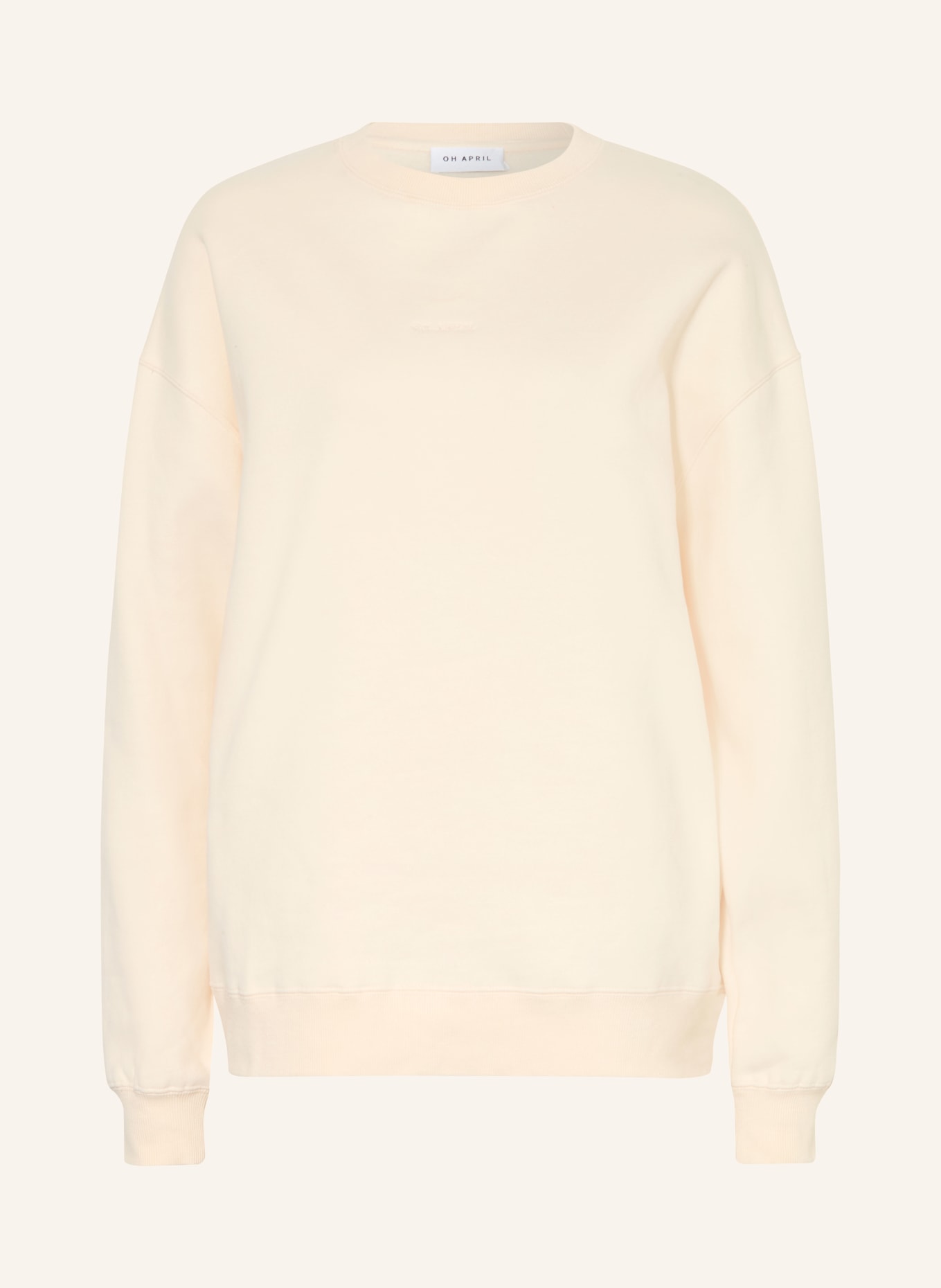 OH APRIL Oversized mikina PANCAKE: KRÉMOVÁ