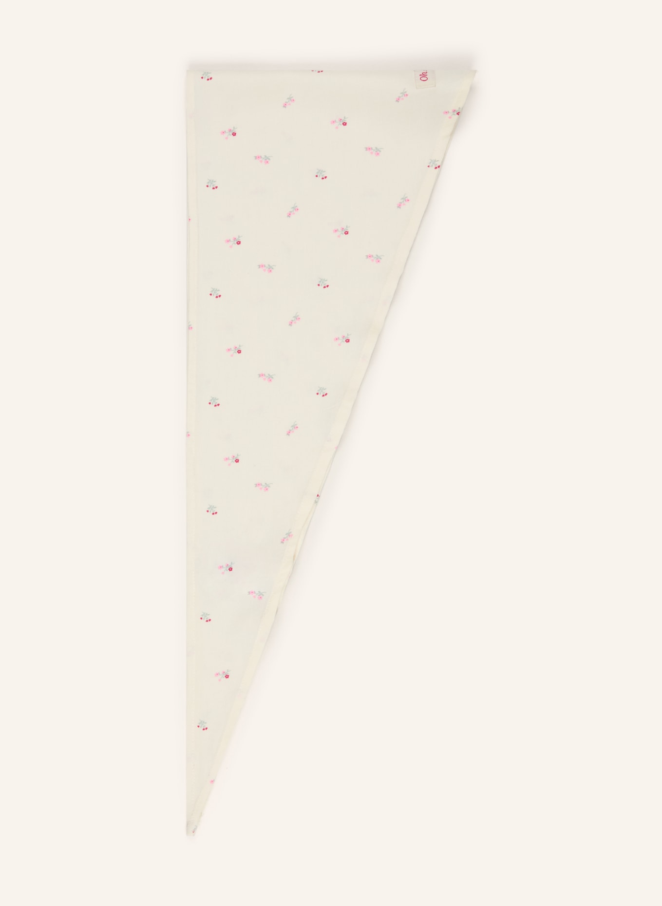 OH APRIL Dreieckstuch NEVI: CREME / ROSA / HELLGRÜN