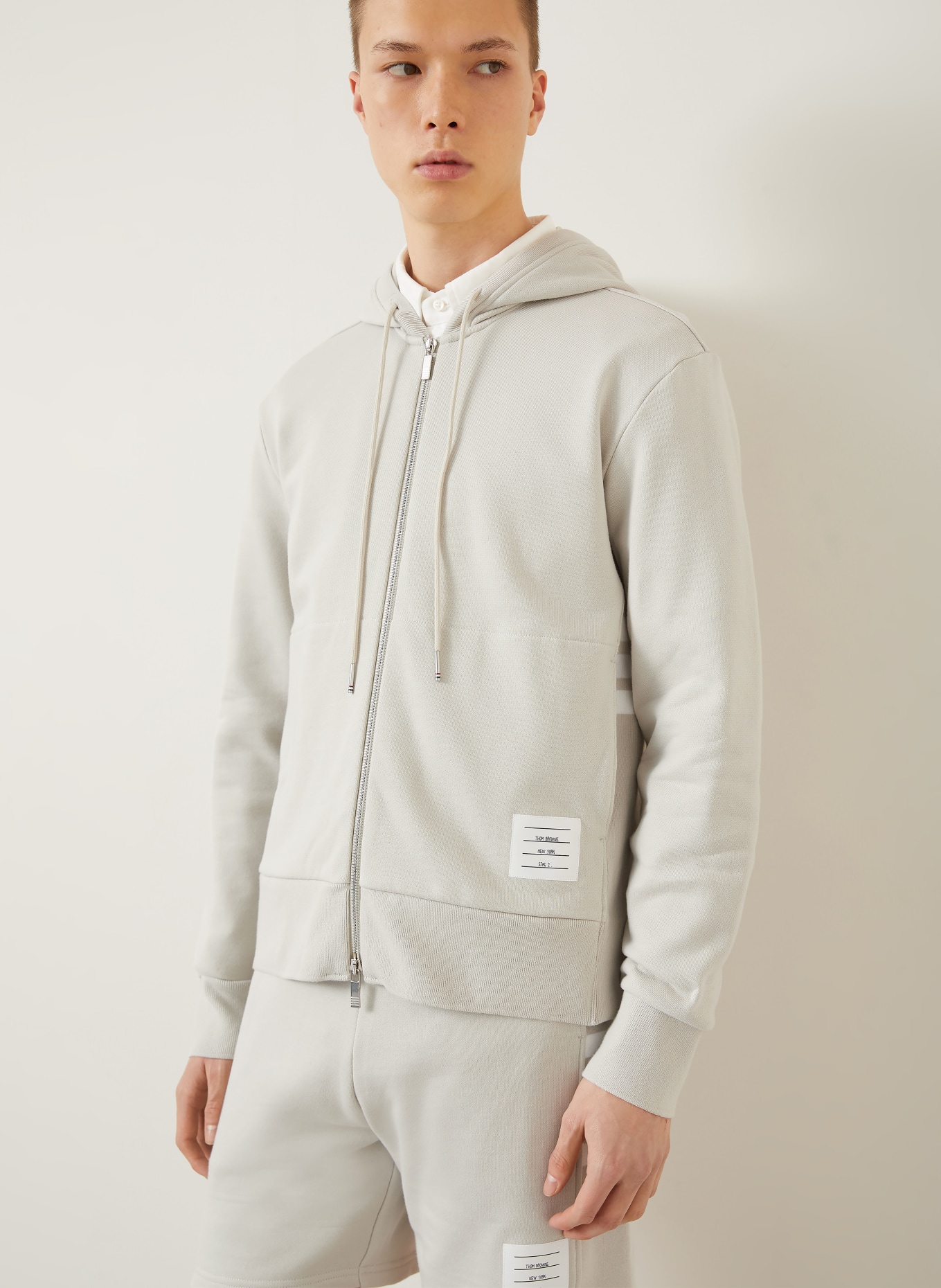 THOM BROWNE. Sweatjacke: BEIGE