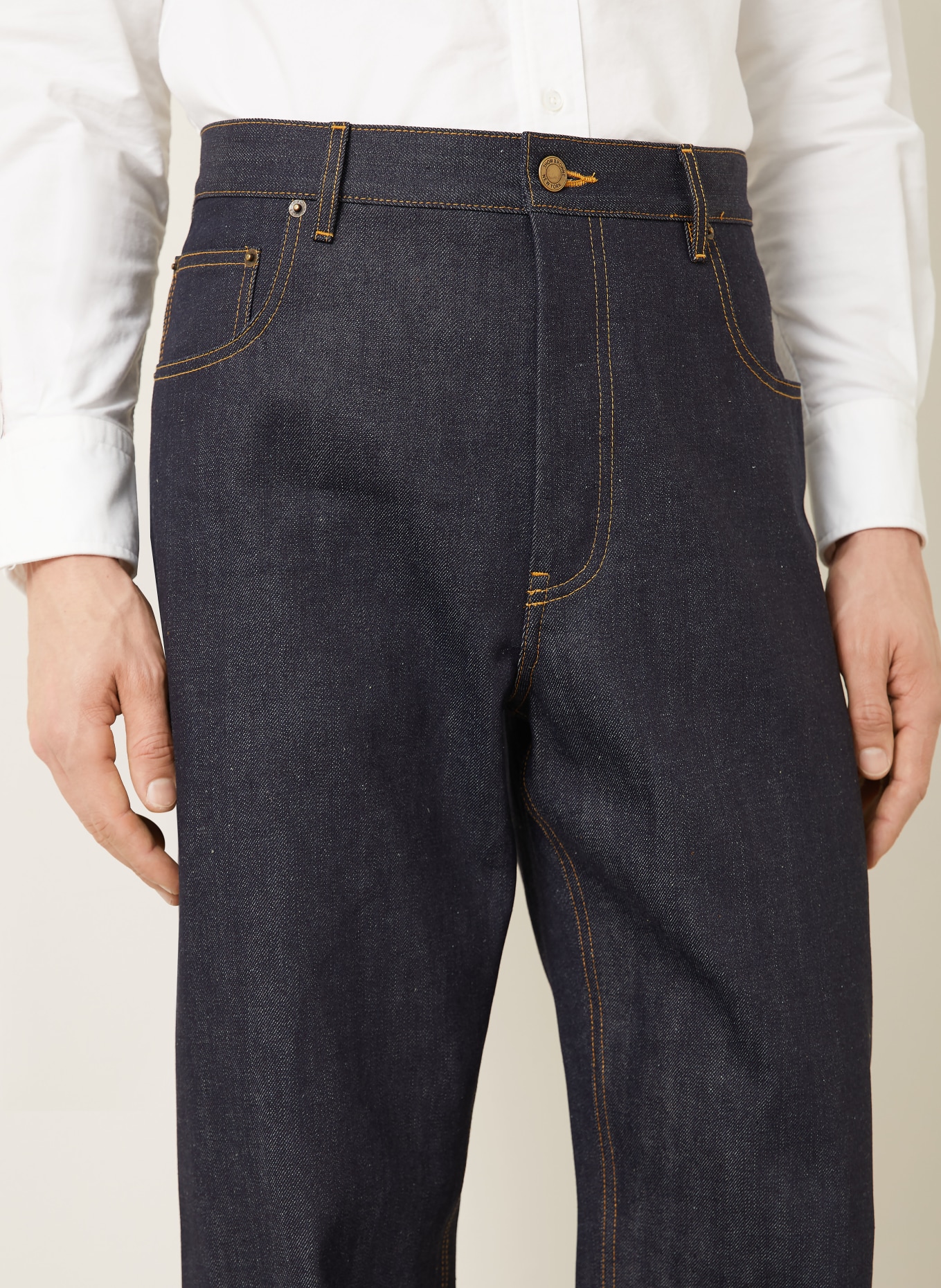 THOM BROWNE. Jeans Regular Fit: DUNKELBLAU