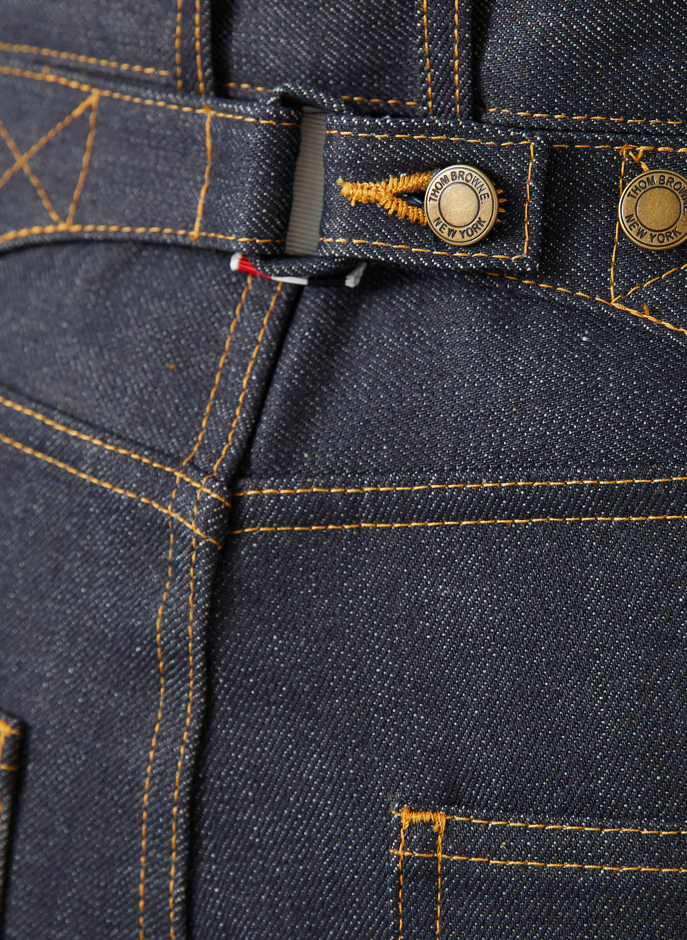 THOM BROWNE. Jeans Regular Fit: DUNKELBLAU