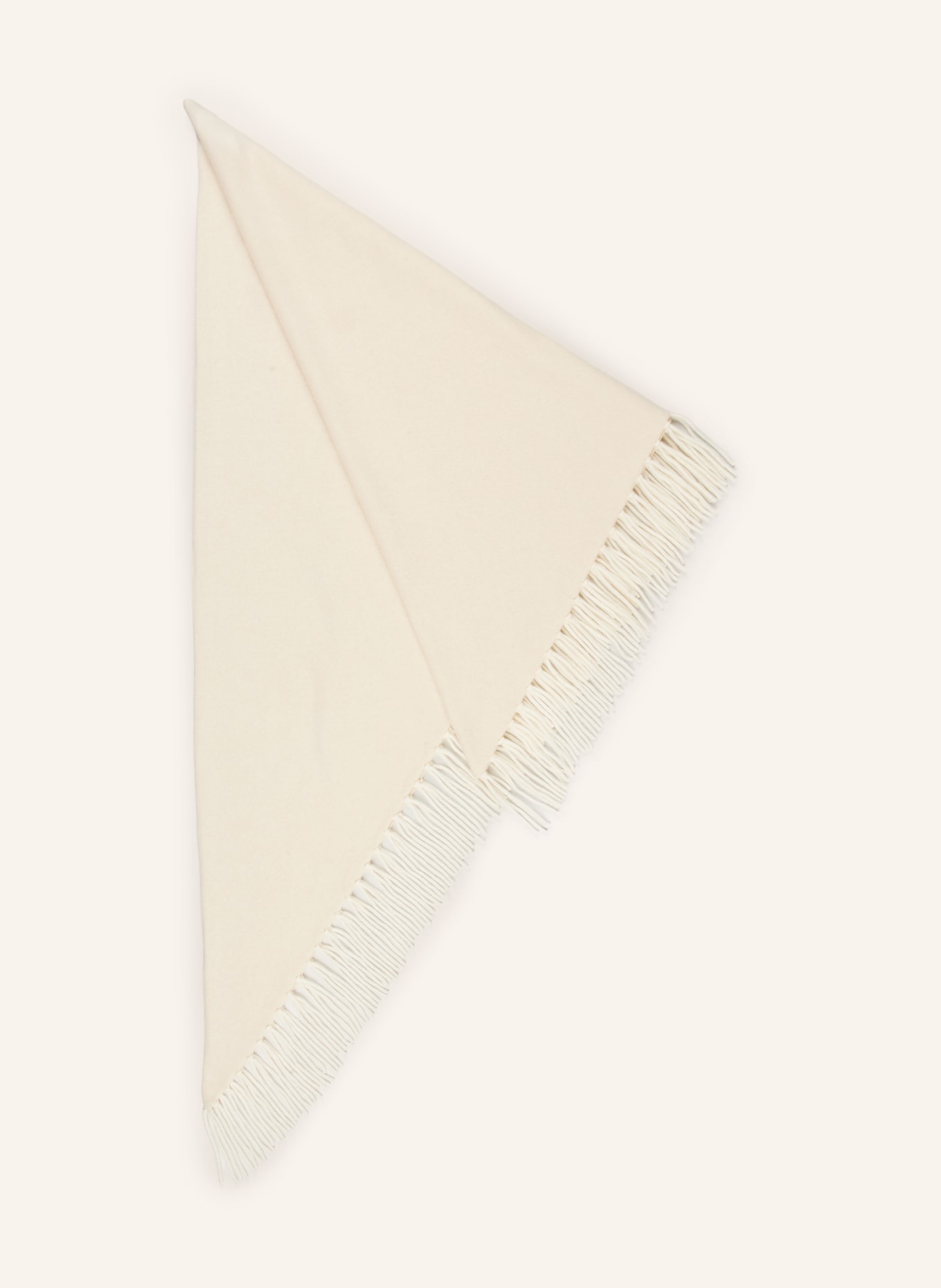 HERZENS Triangular scarf with cashmere: ECRU