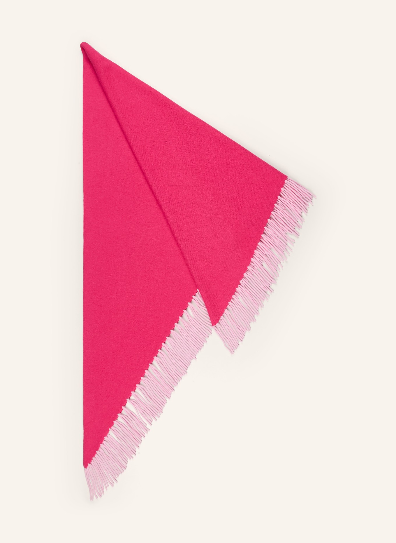 HERZENS Triangular scarf with cashmere: PINK / PINK