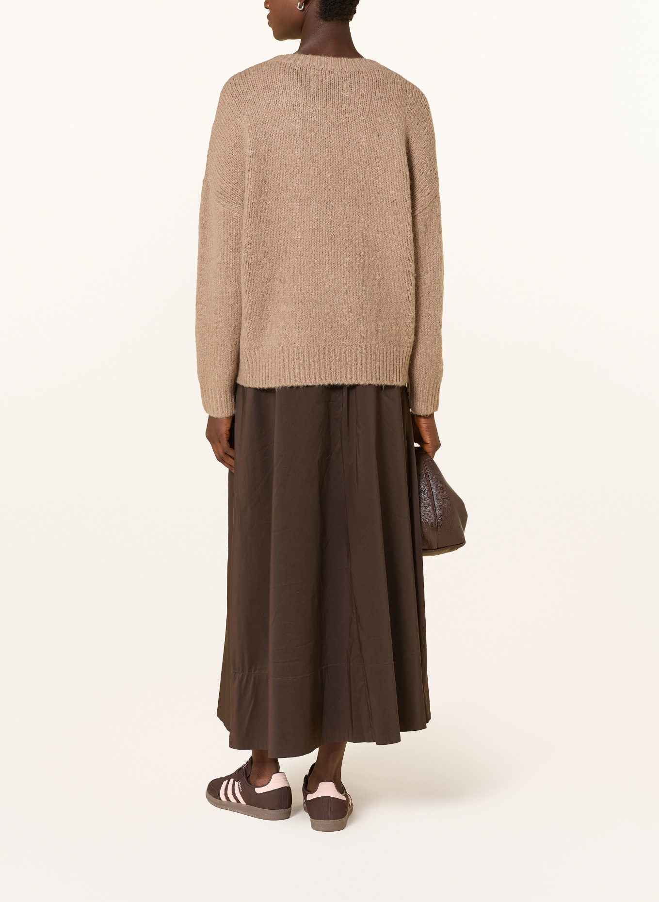 CATNOIR Pull avec fil pailleté: TAUPE / ROSE