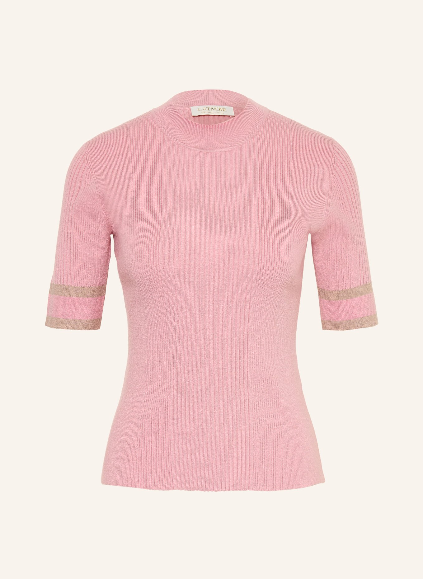 CATNOIR pull en maille: ROSÉ / TAUPE