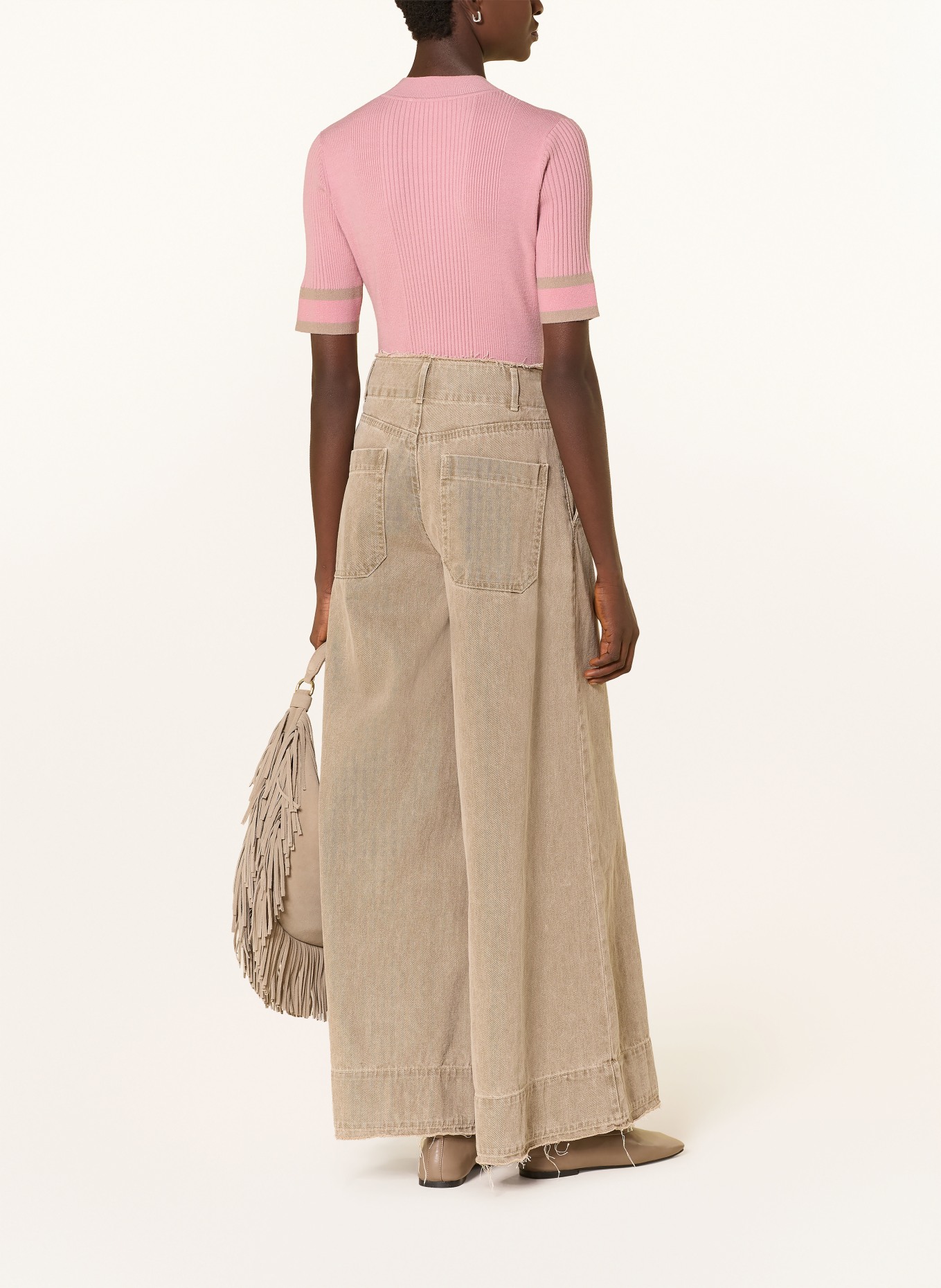 CATNOIR pull en maille: ROSÉ / TAUPE