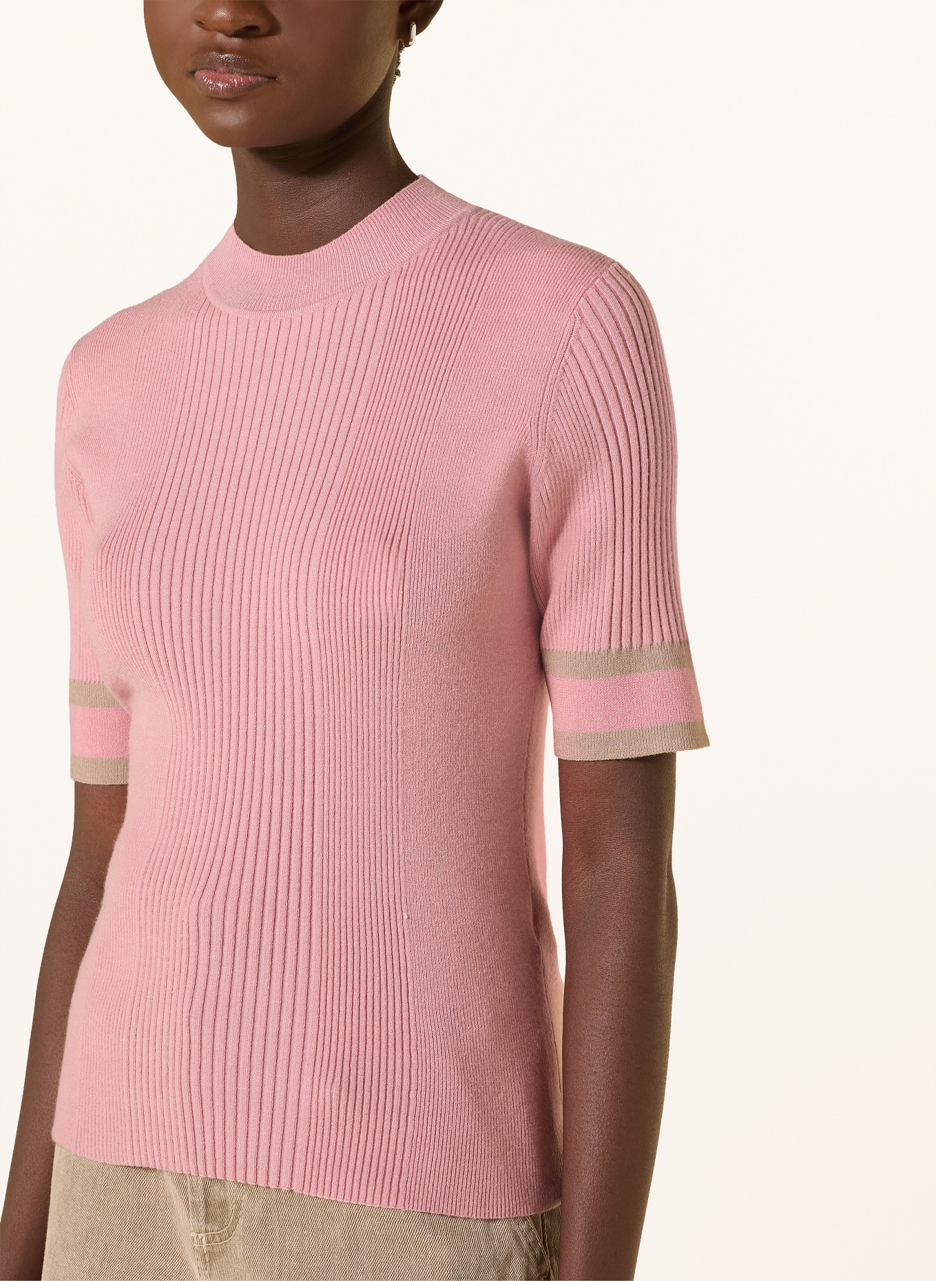 CATNOIR pull en maille: ROSÉ / TAUPE