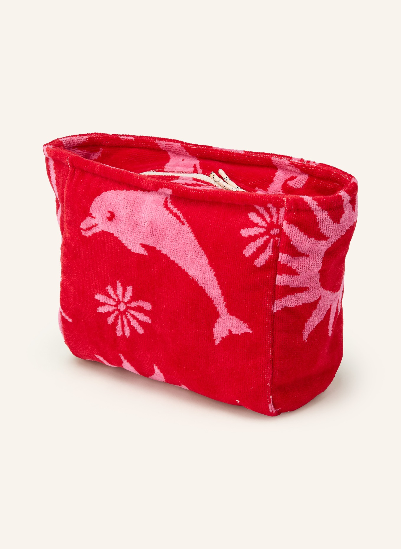 WOUF TULUM cosmetic bag: RED / PINK / WHITE