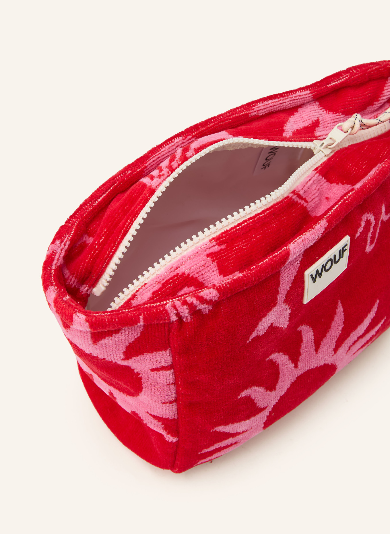 WOUF TULUM cosmetic bag: RED / PINK / WHITE