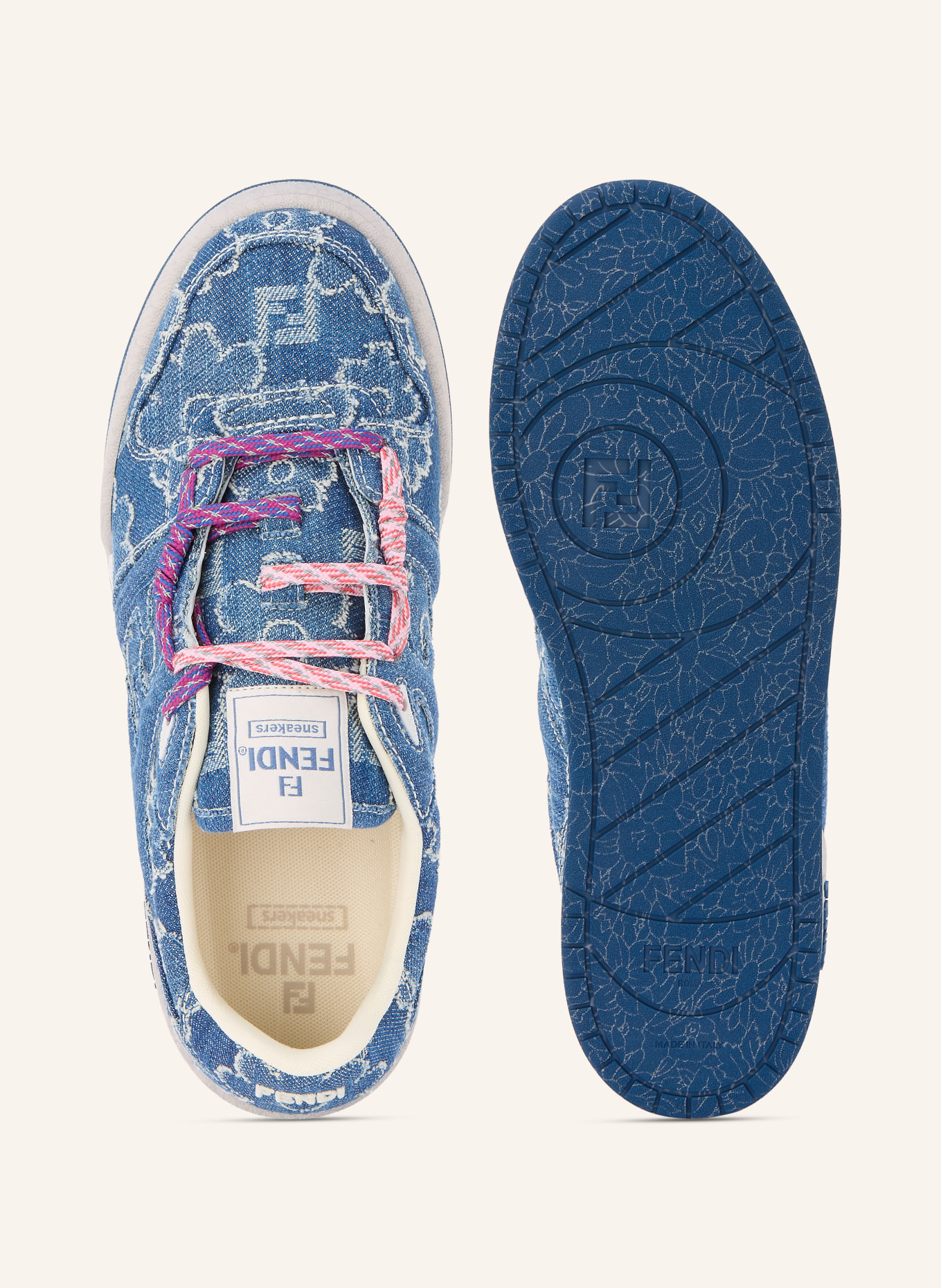 FENDI Sneaker MATCH: BLUE / ECRU