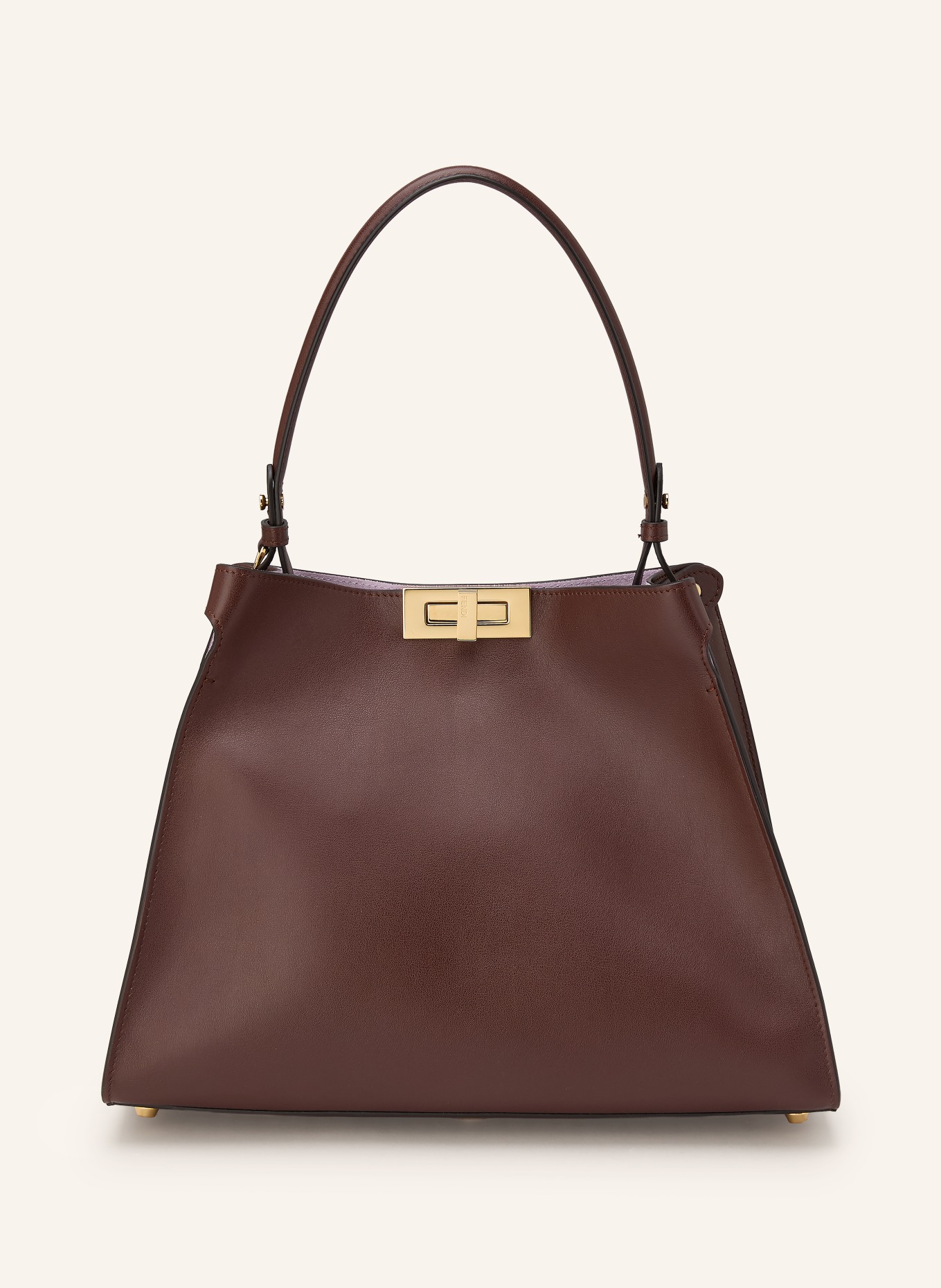 FENDI Handtas WAY MEDIUM: MARRON FONCÉ / GOUD
