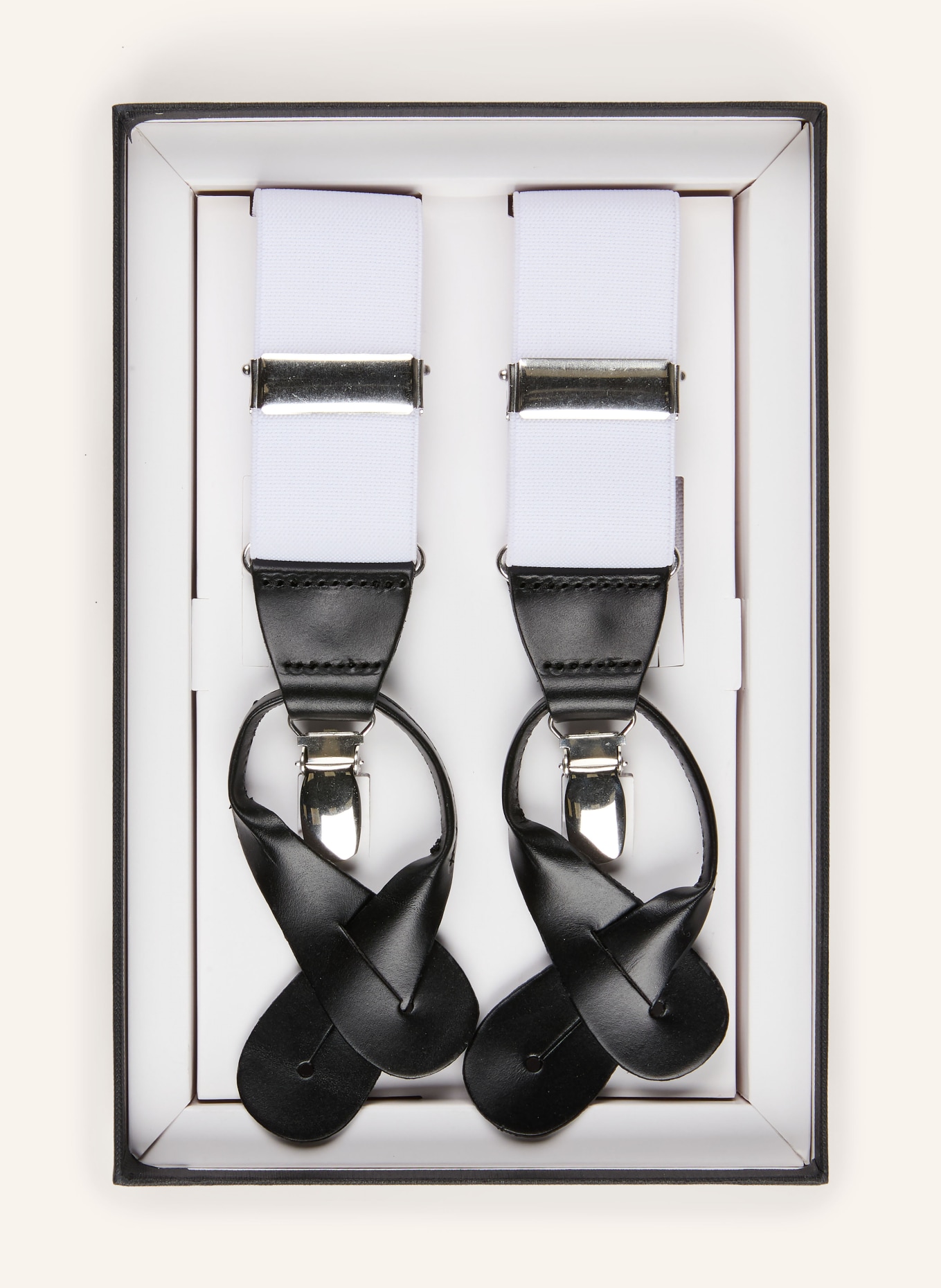 PAUL Hosenträger: WEISS / SCHWARZ