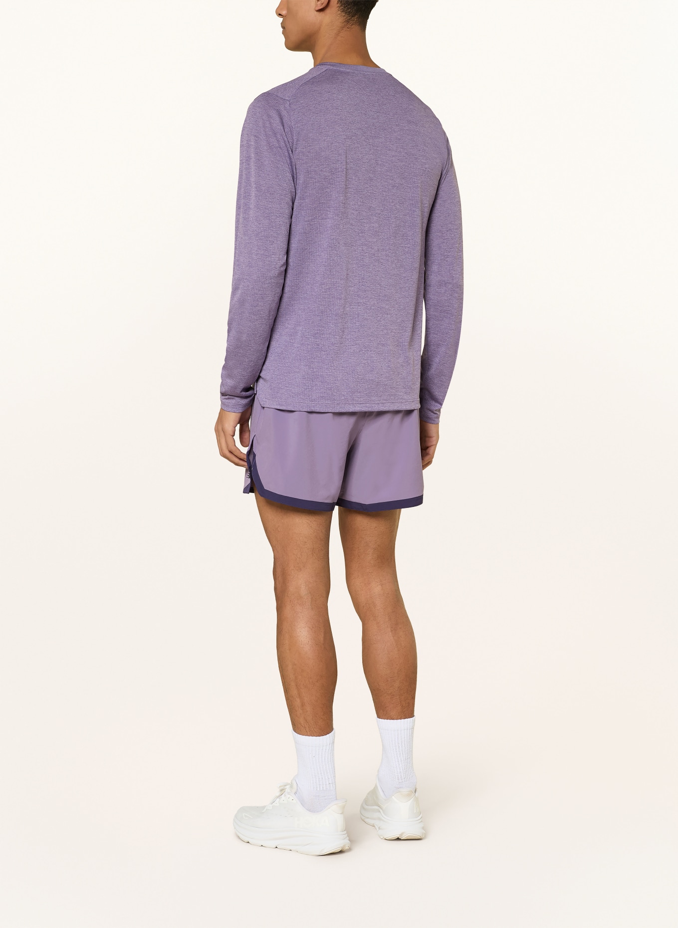 new balance RC ESSENTIAL 2-in-1 running shorts: PURPLE / DARK PURPLE