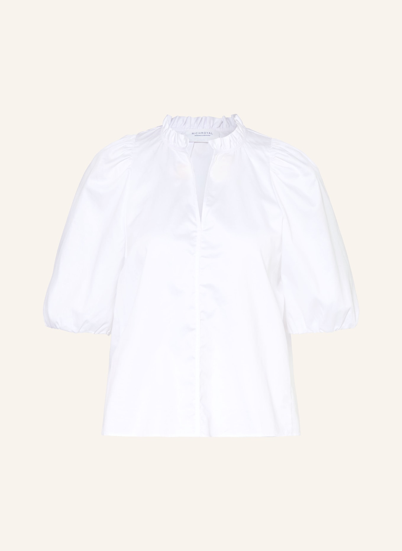 Rich & Royal Blusenshirt mit Rüschen: WEISS