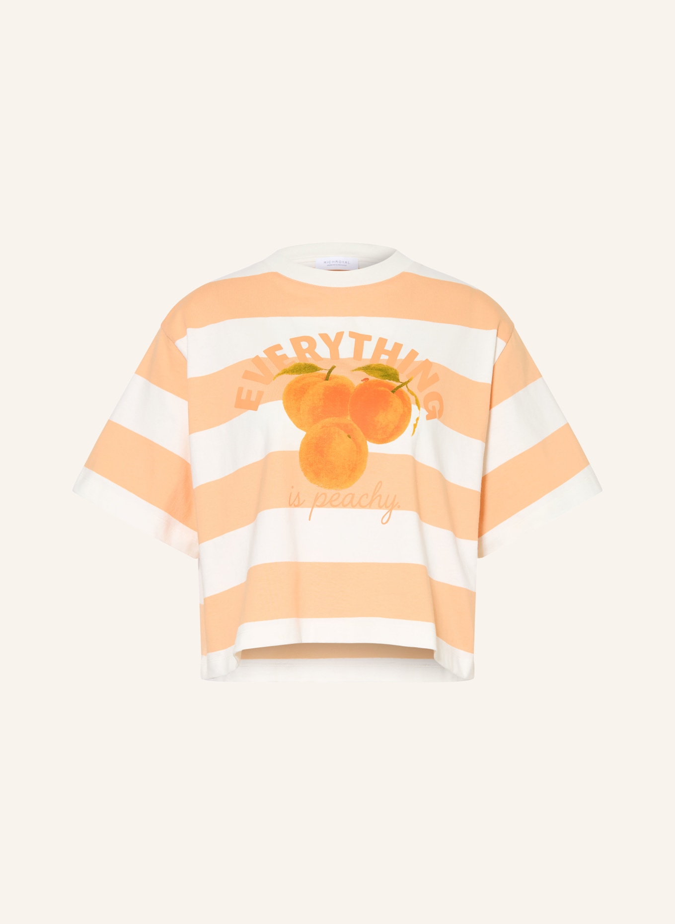 Rich & Royal T-Shirt: HELLORANGE / GRÜN / WEISS