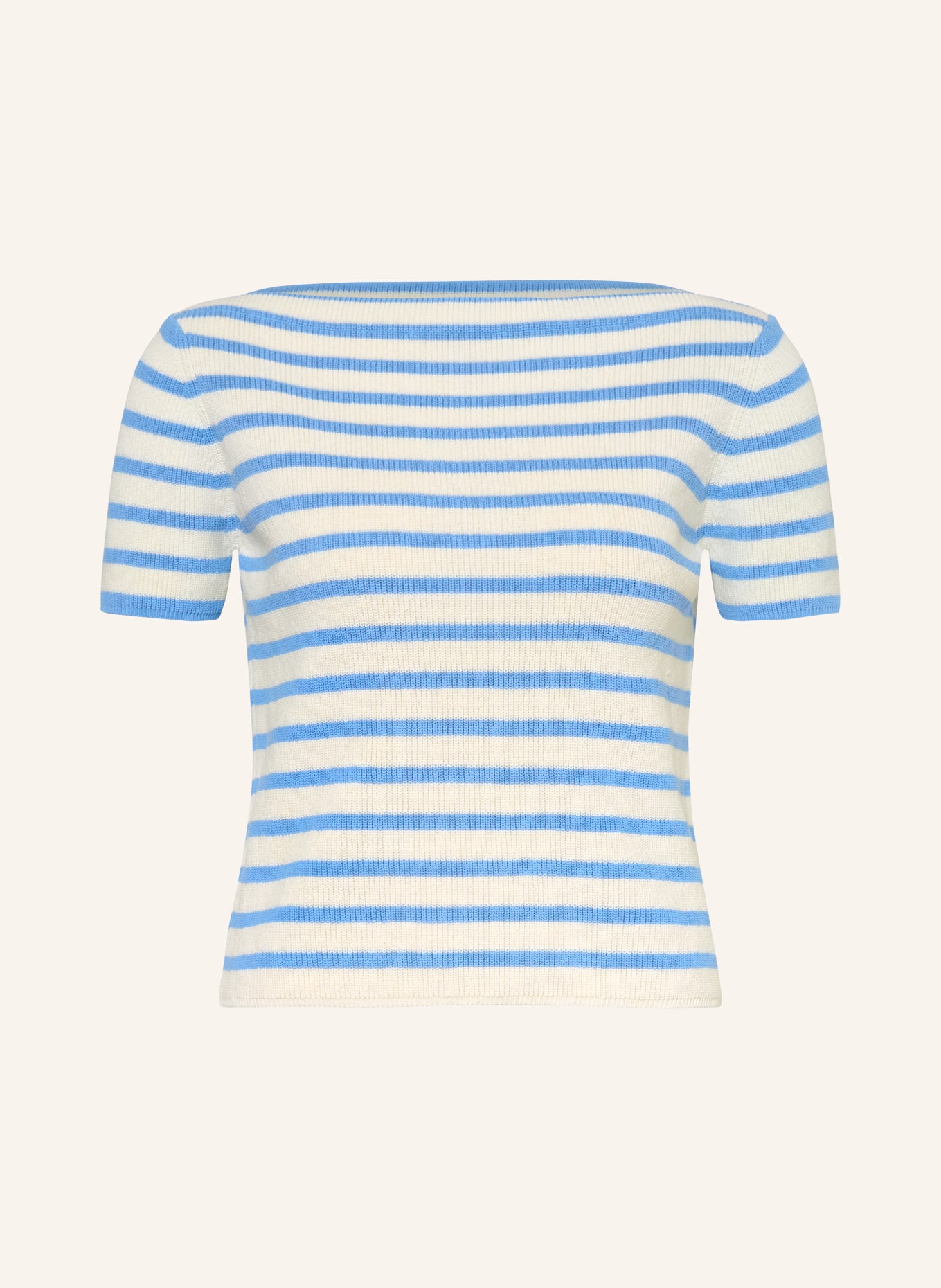 Rich & Royal pull en maille: CRÈME / BLEU CLAIR