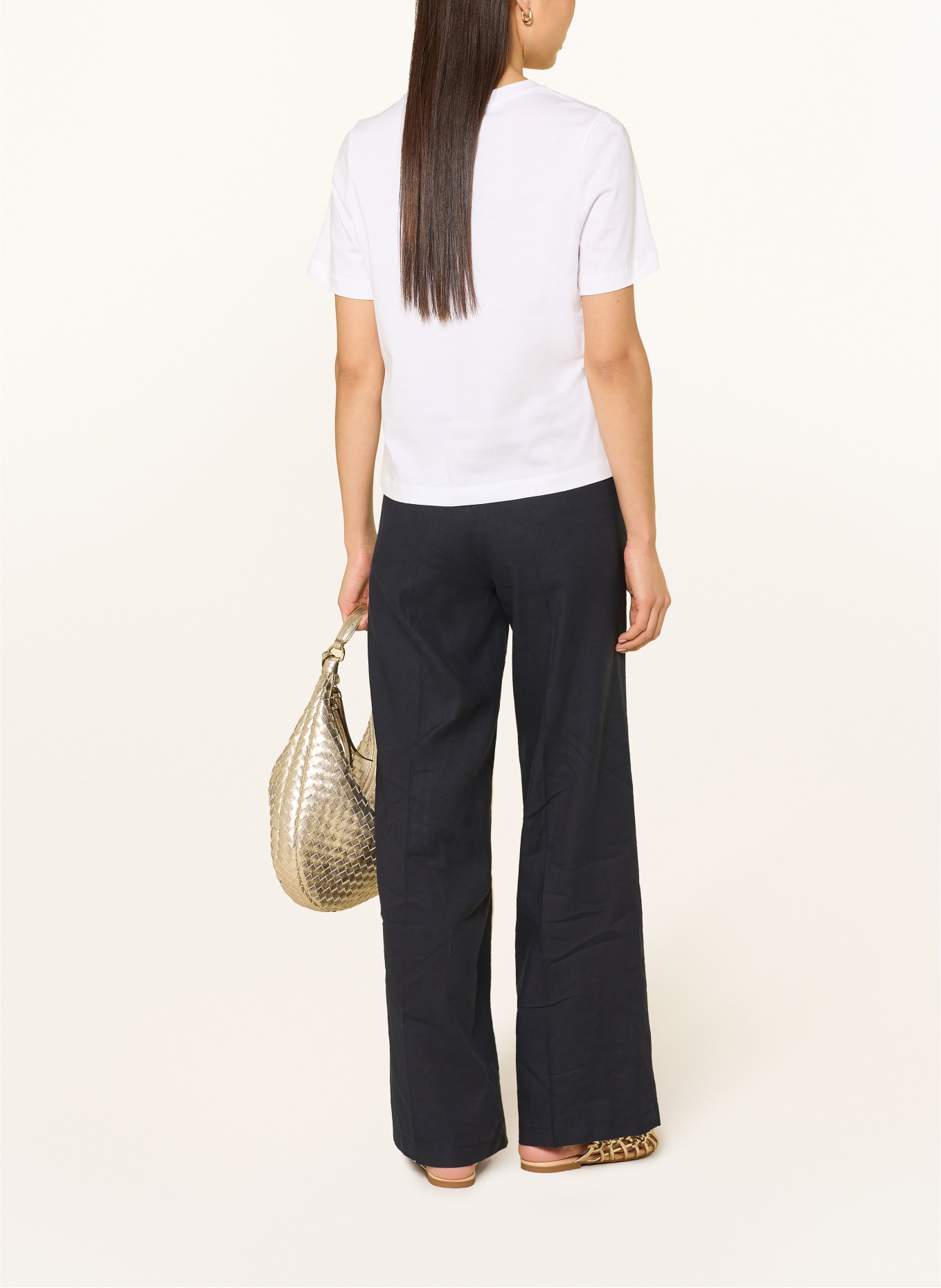 Rich & Royal T-shirt met pailletten: WIT / TURQUOISE