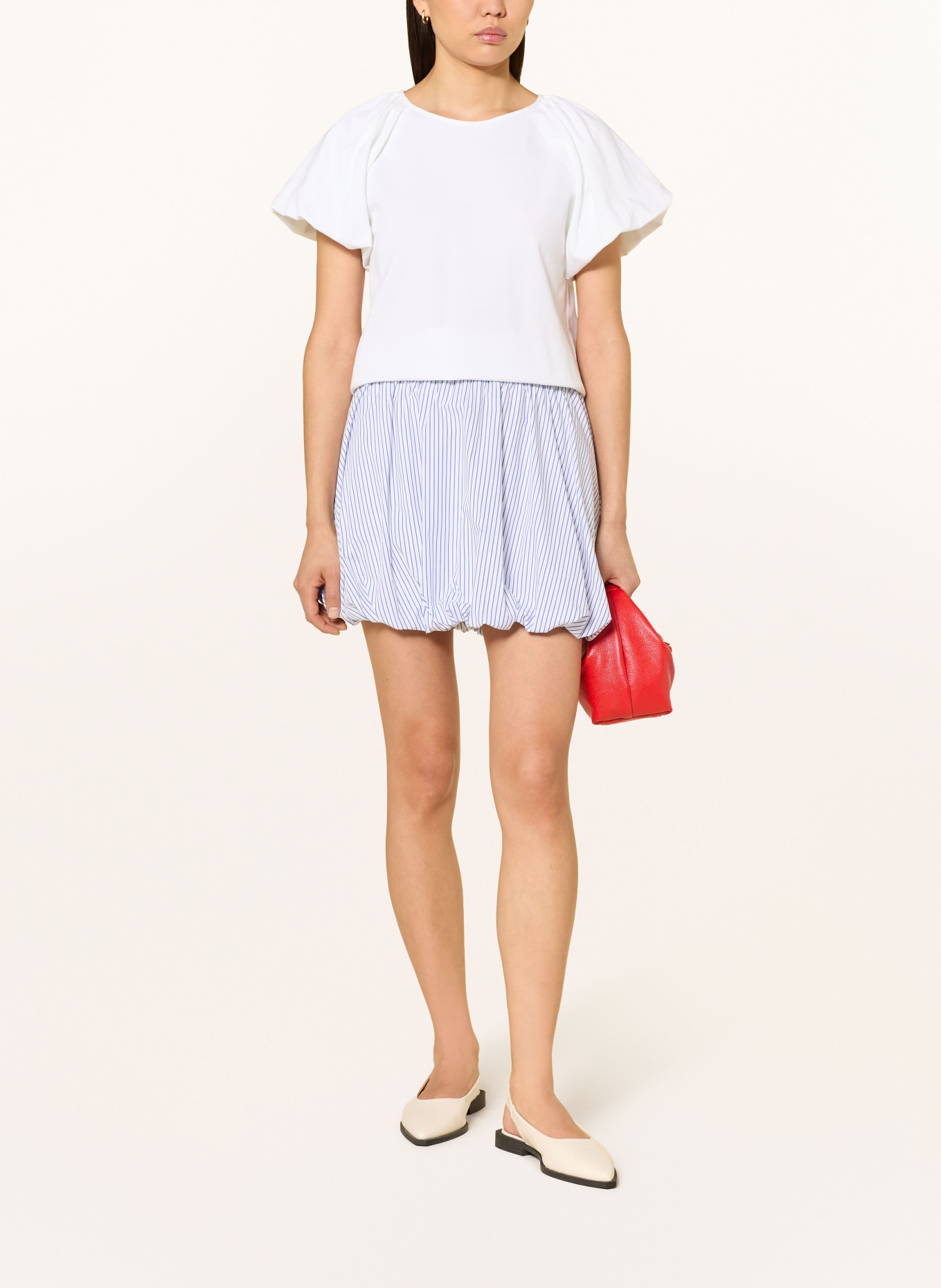 Rich & Royal rok: BLAUW / WIT