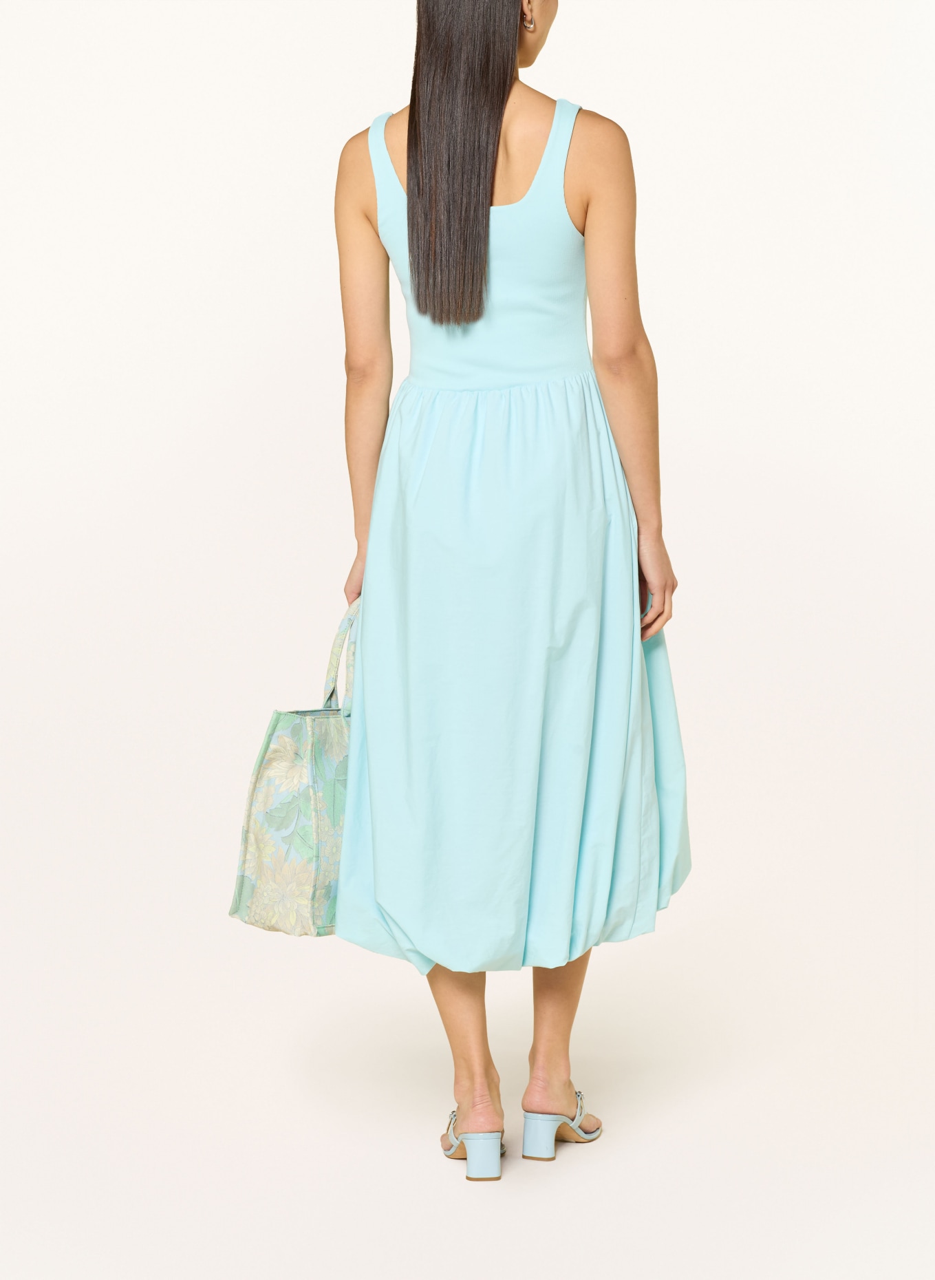 Rich & Royal Kleid im Materialmix: TÜRKIS