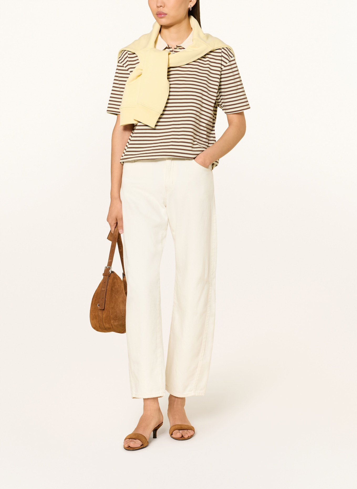 Rich & Royal Polo en jersey: MARRON / JAUNE CLAIR / BLEU CLAIR