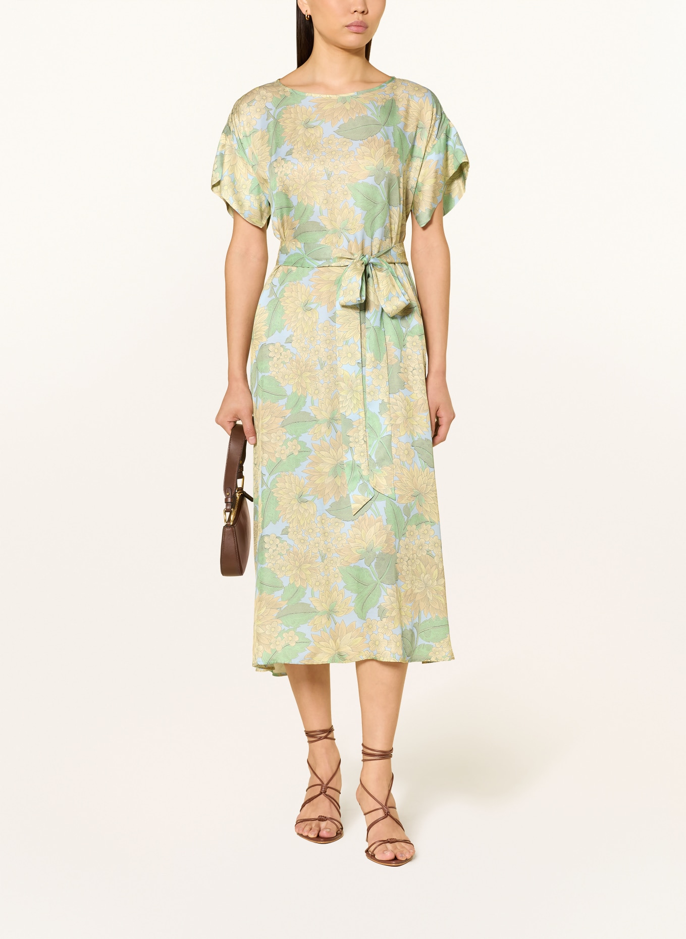 Rich & Royal satyna sukienka: JASNOZIELONY / JASNOŻÓŁTY / JASNONIEBIESKI