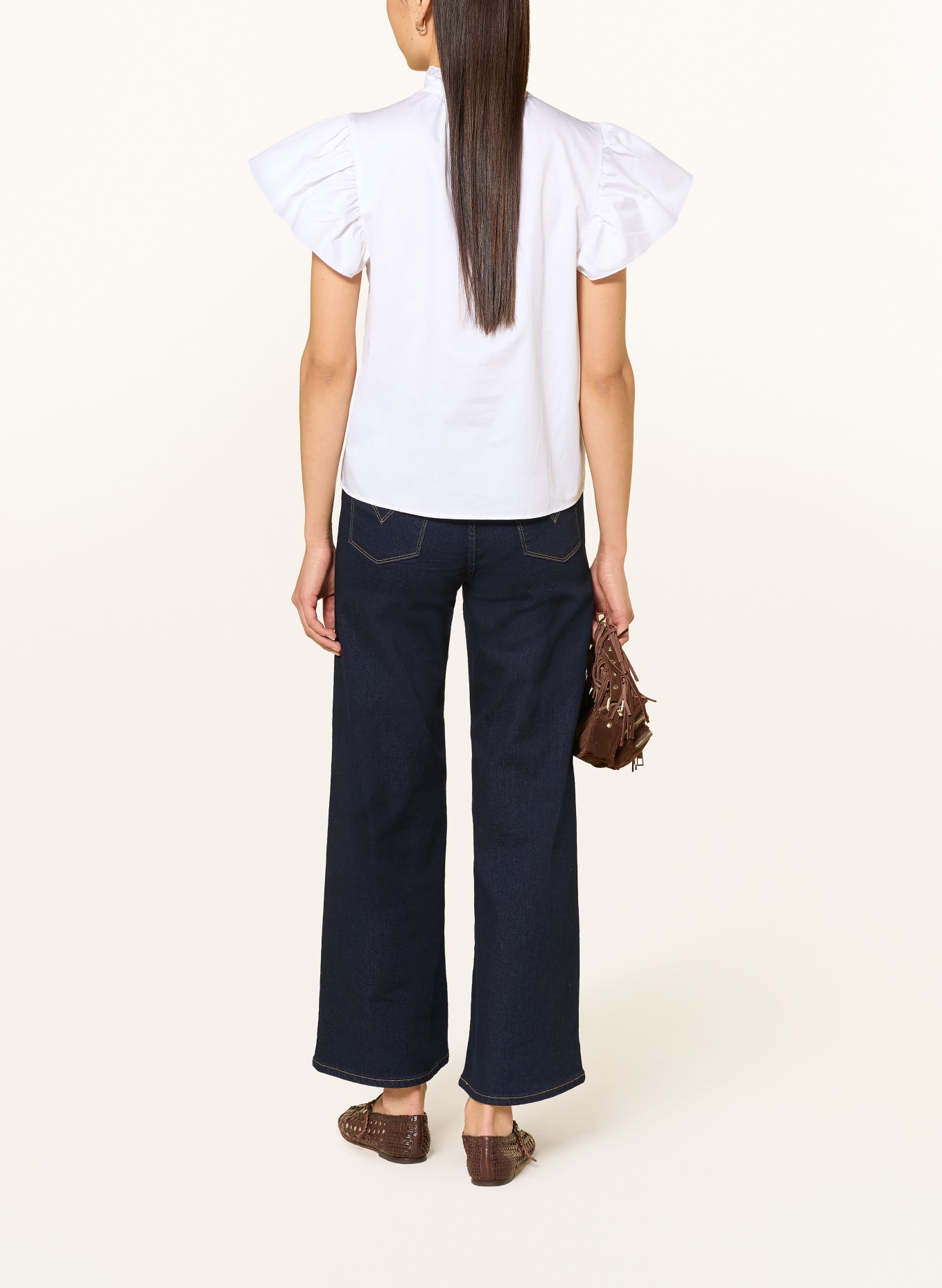 Rich & Royal Blusenshirt mit Rüschen: WEISS