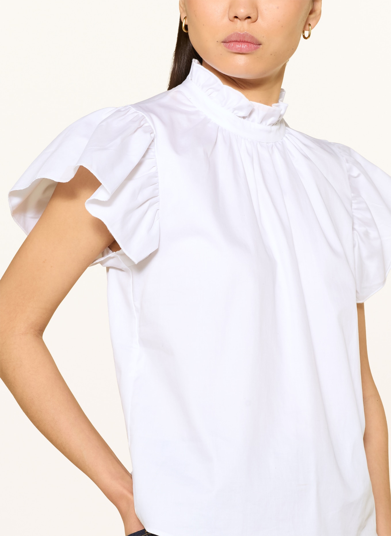 Rich & Royal Blusenshirt mit Rüschen: WEISS