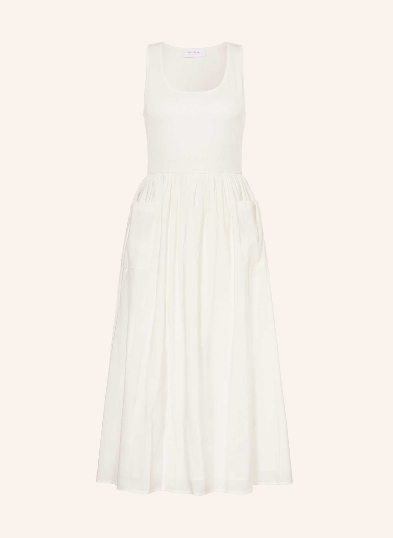 Rich & Royal Kleid im Materialmix: WEISS