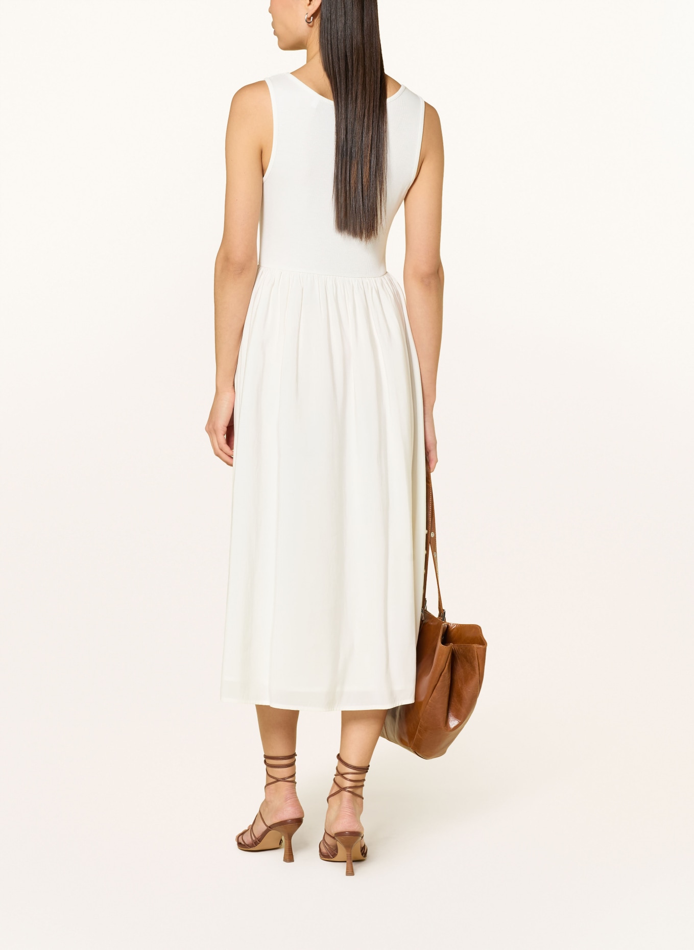 Rich & Royal Kleid im Materialmix: WEISS