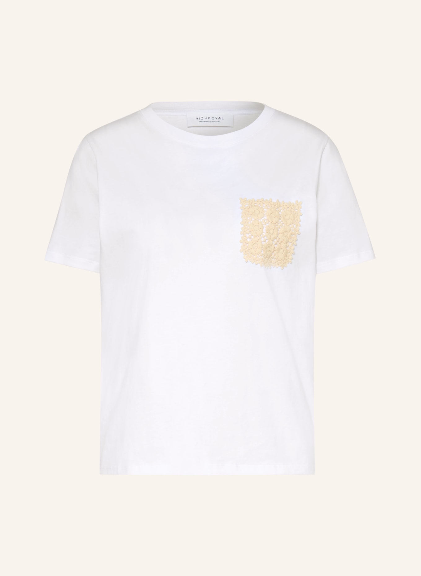 Rich & Royal T-shirt: WIT / ECRU