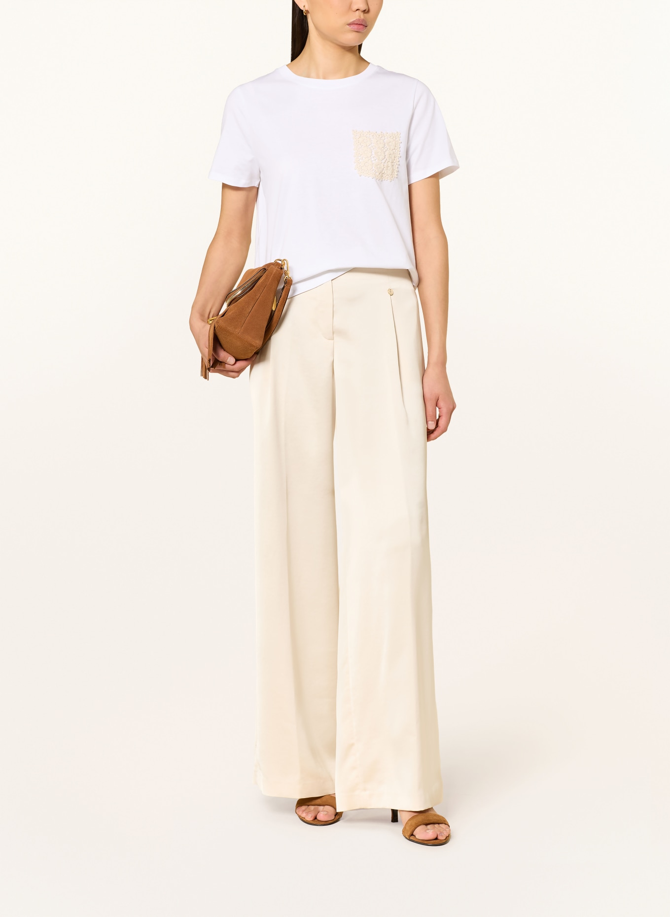 Rich & Royal T-shirt: WIT / ECRU