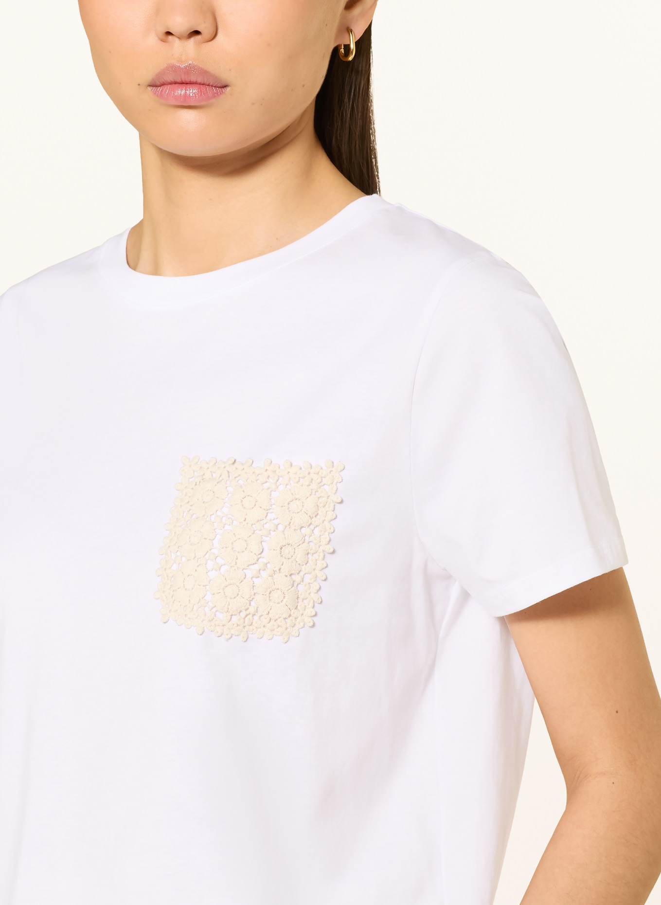 Rich & Royal T-shirt: WIT / ECRU