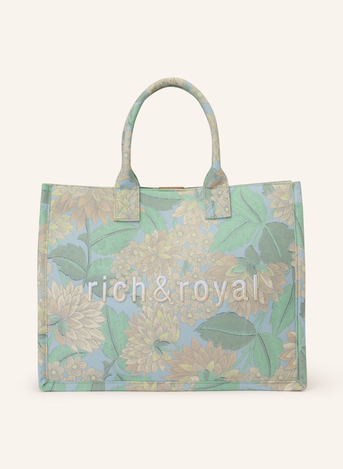 Rich & Royal shopper: LIGHT GREEN / LIGHT YELLOW / LIGHT BLUE