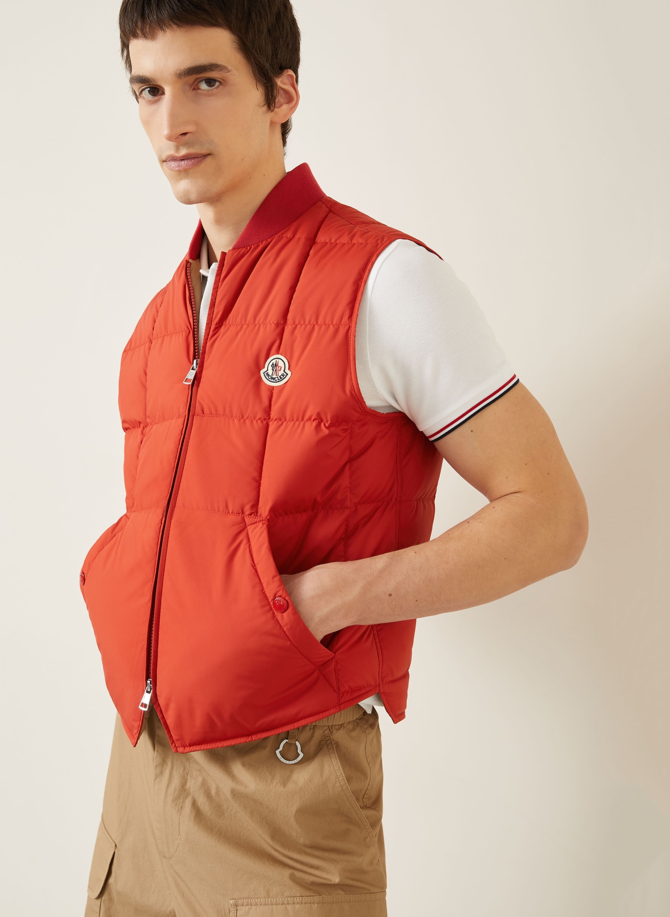 MONCLER Daunenweste ELBERTON: ROT