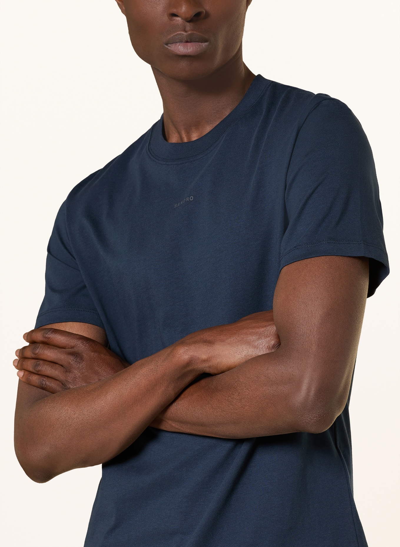 SANDRO T-Shirt: DUNKELBLAU