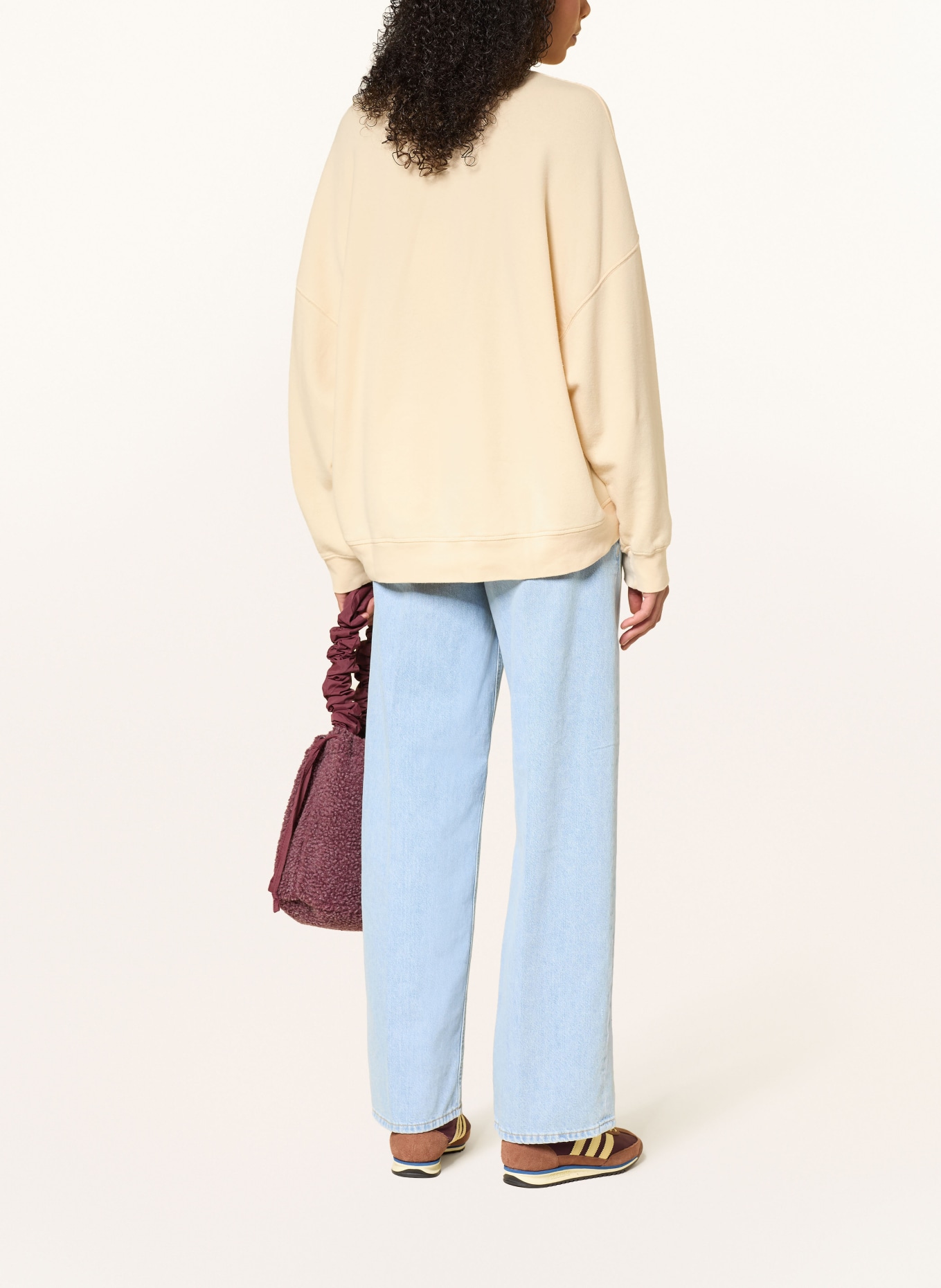 American Vintage Mikina ATUBAY: KRÉMOVÁ / FIALOVÁ / ČERVENÁ