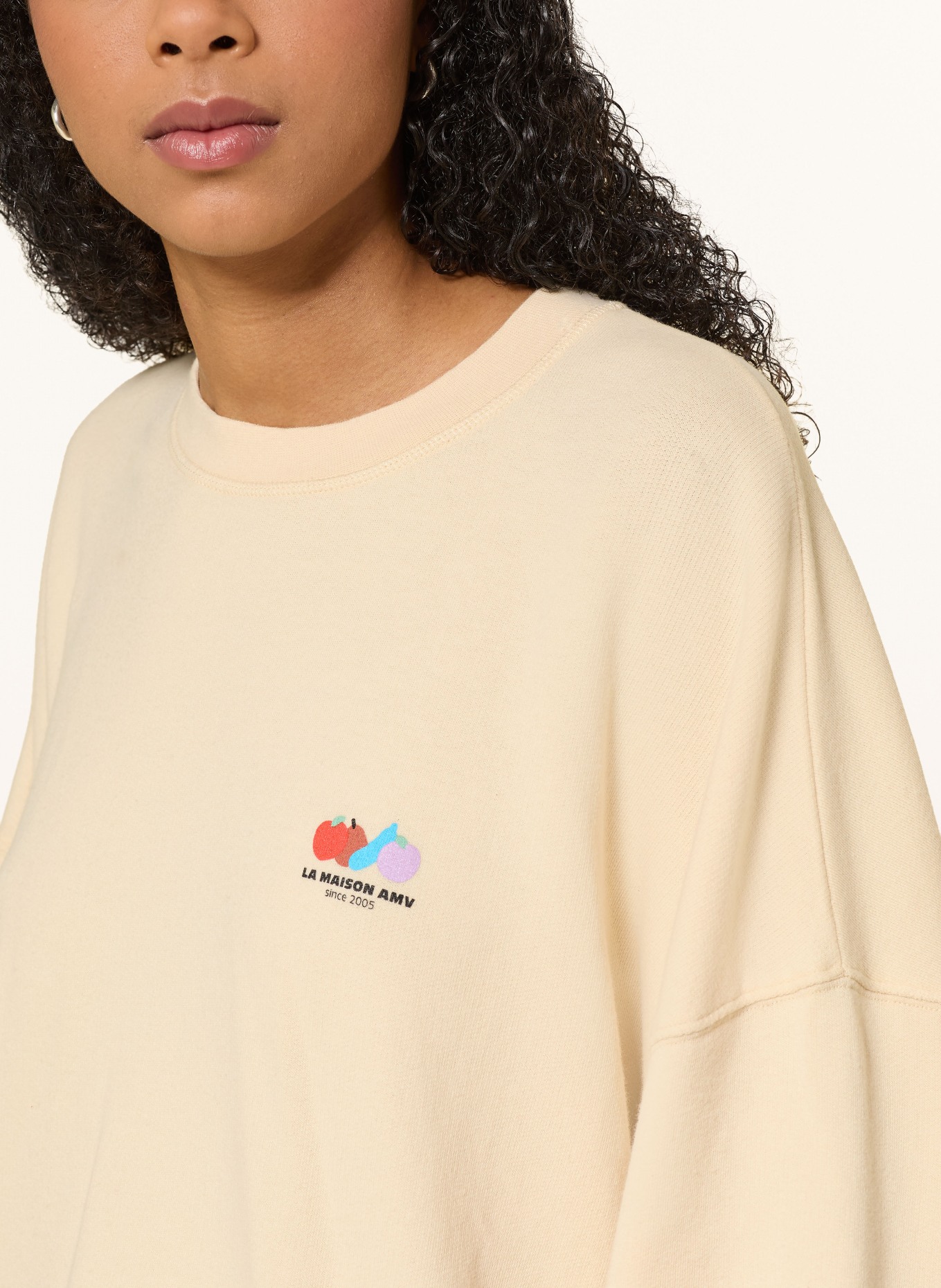 American Vintage Mikina ATUBAY: KRÉMOVÁ / FIALOVÁ / ČERVENÁ