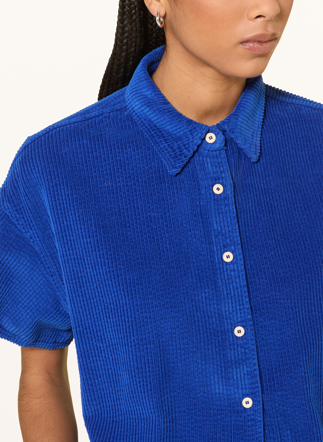 American Vintage Košile PADOW z manšestru: MODRÁ