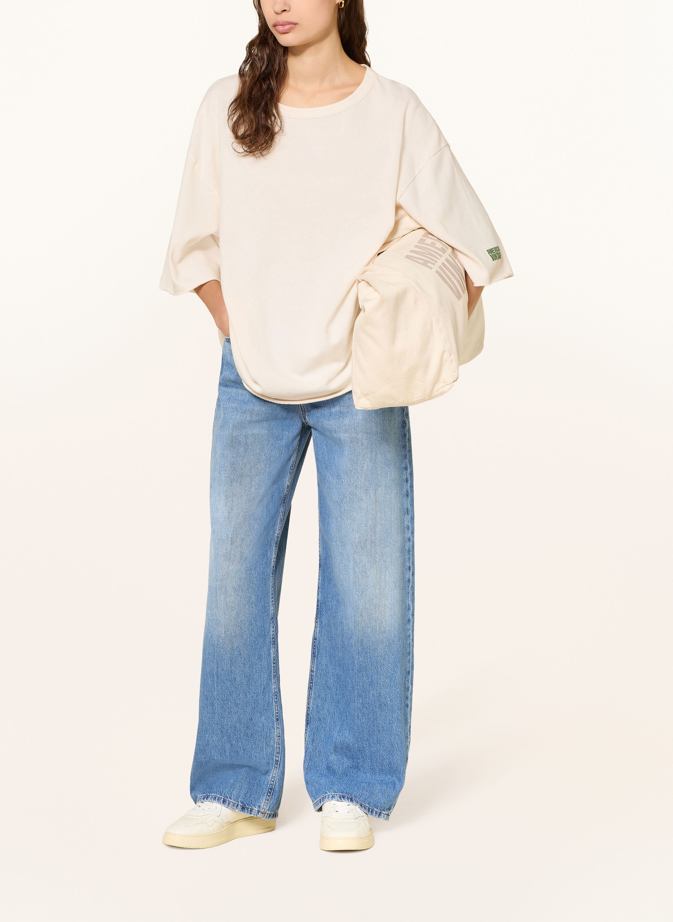 American Vintage Oversized-Shirt YKOBOW: CREME