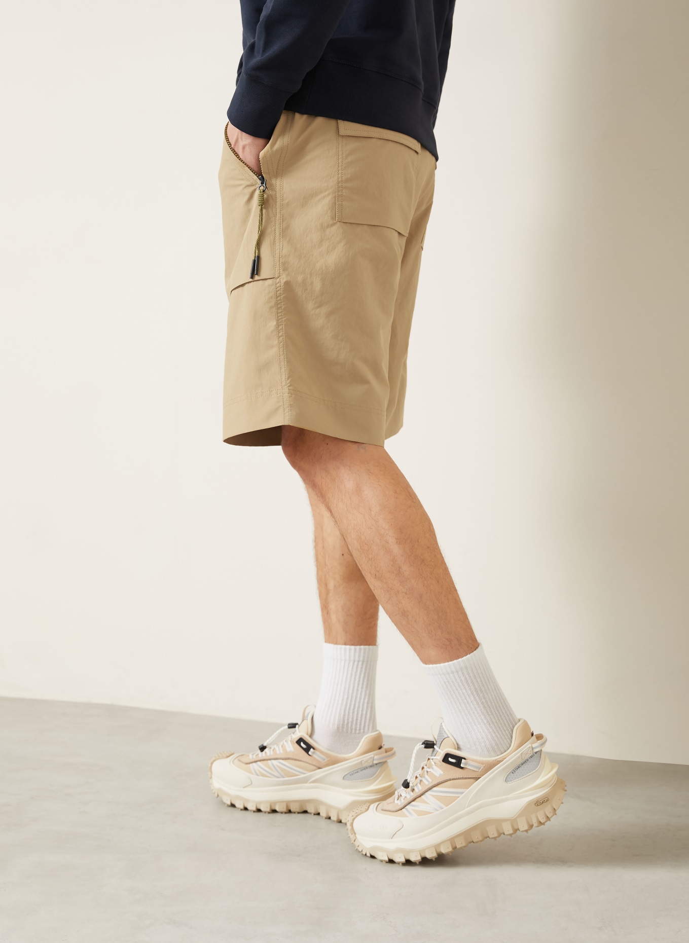 MONCLER GRENOBLE shorts: CAMEL