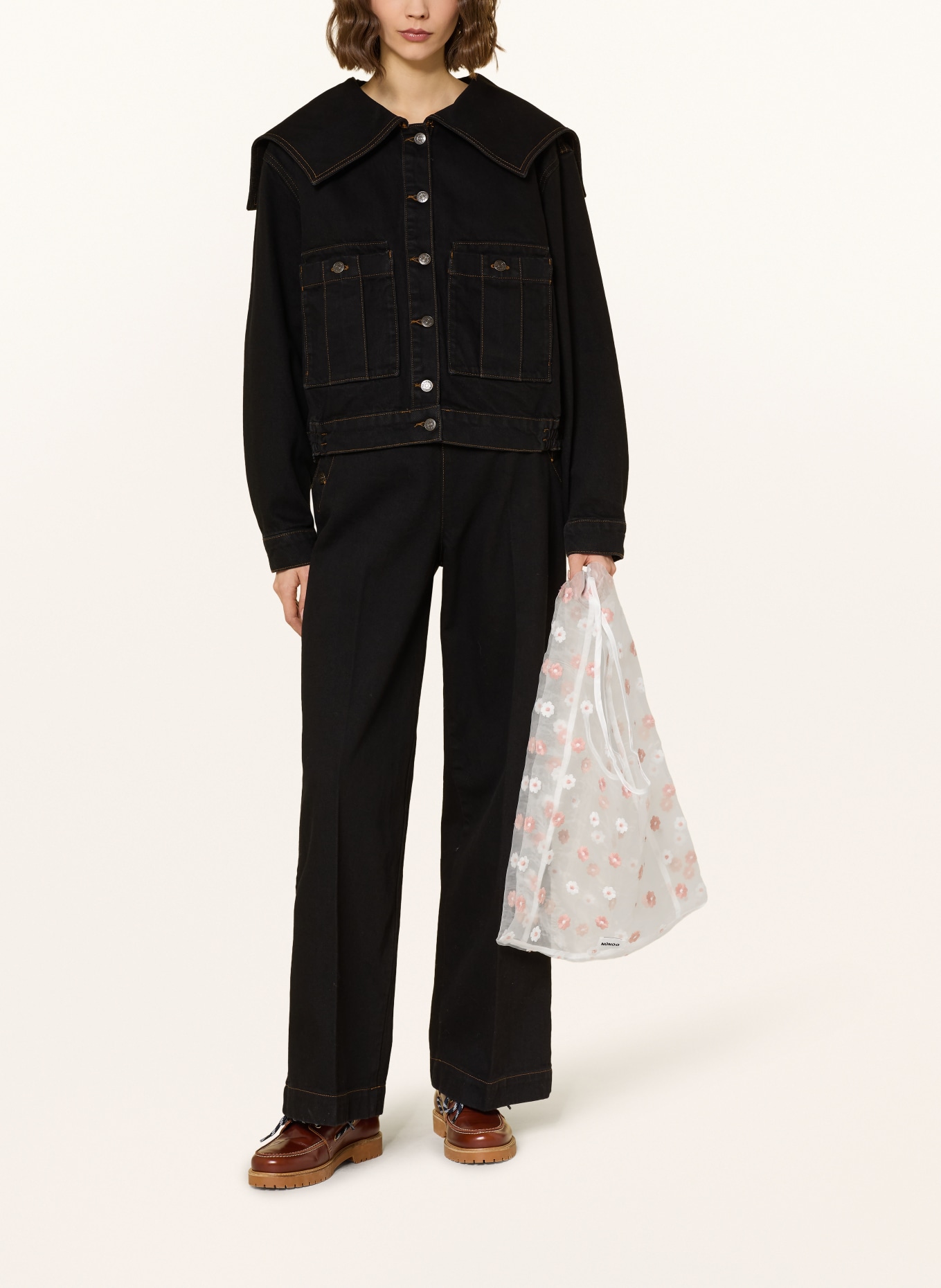 NÚNOO BELINDA LARGE handbag: WHITE / ROSE