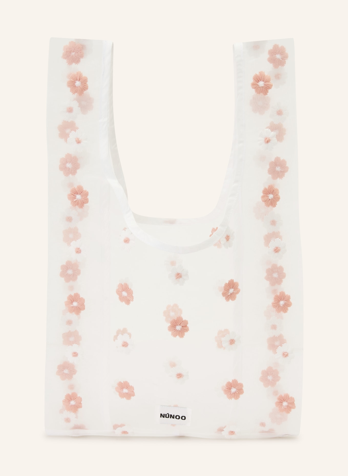 NÚNOO Handtasche BELINDA SMALL: WEISS / ROSÉ